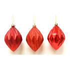 GIOCOPLAST NATALE - PENDENTE DIAMANTE ROSSO CM 11 - IN DISPLAY DA 15 PZ