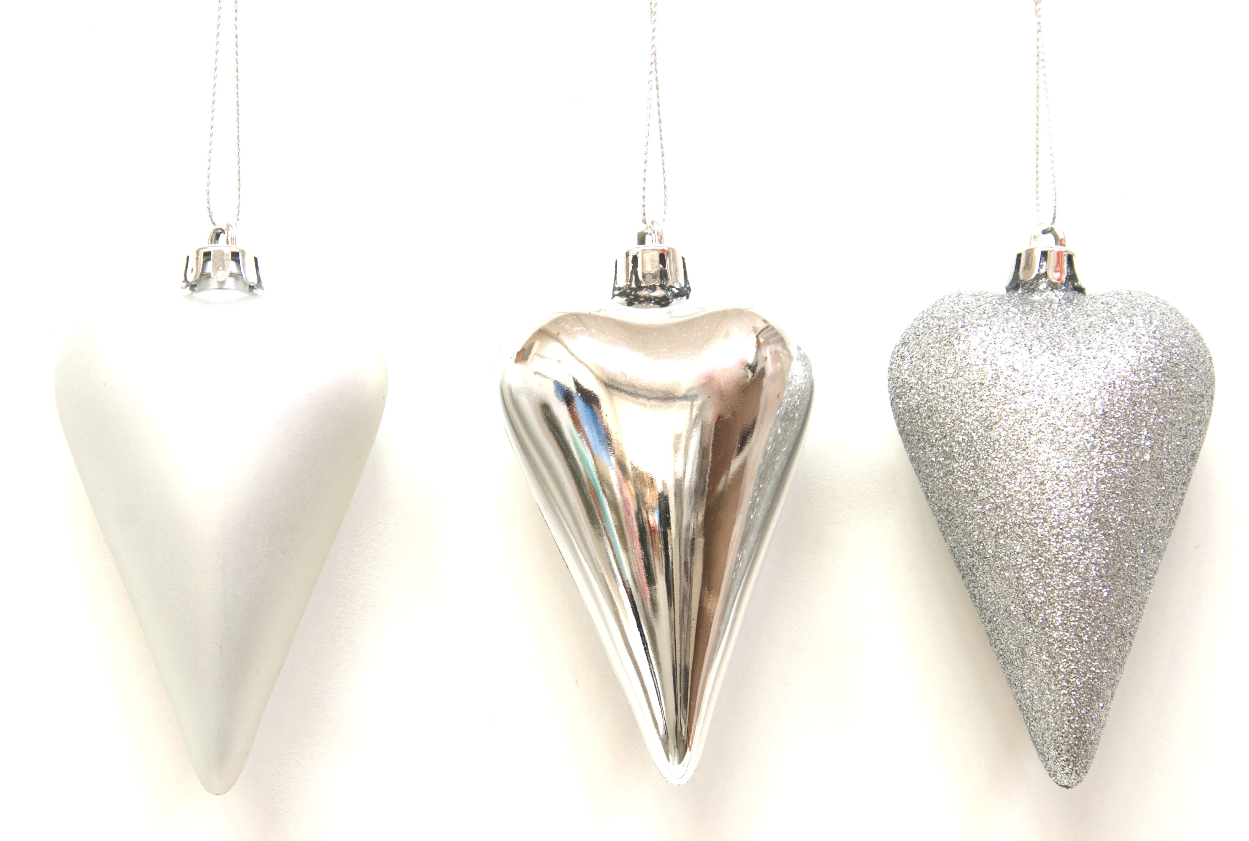 GIOCOPLAST NATALE - PENDENTE CUORE ARGENTO CM 11 - IN DISPLAY DA 24 PZ