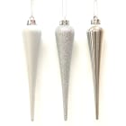 GIOCOPLAST NATALE - ADDOBBO GOCCIA ARGENTO CM 16, IN DISPLAY