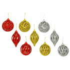 GIOCOPLAST NATALE - MAXI ADDOBBO GLITTER 18-22CM MOD. E COL. ASS.