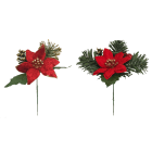 GIOCOPLAST NATALE - PICK STELLA DI NATALE 20 CM CON DECORI , MOD. ASS.