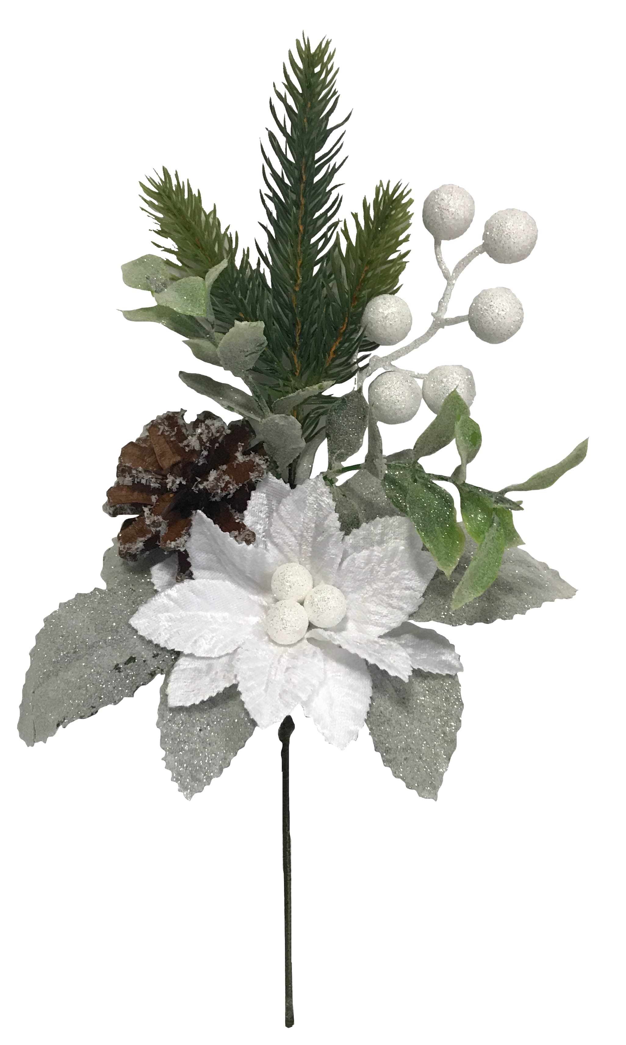GIOCOPLAST NATALE - PICK STELLA ALPINA CON DECORI 30 CM