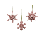GIOCOPLAST NATALE - ADDOBBO GLITTER ROSE GOLD 10CM, MOD. ASS.