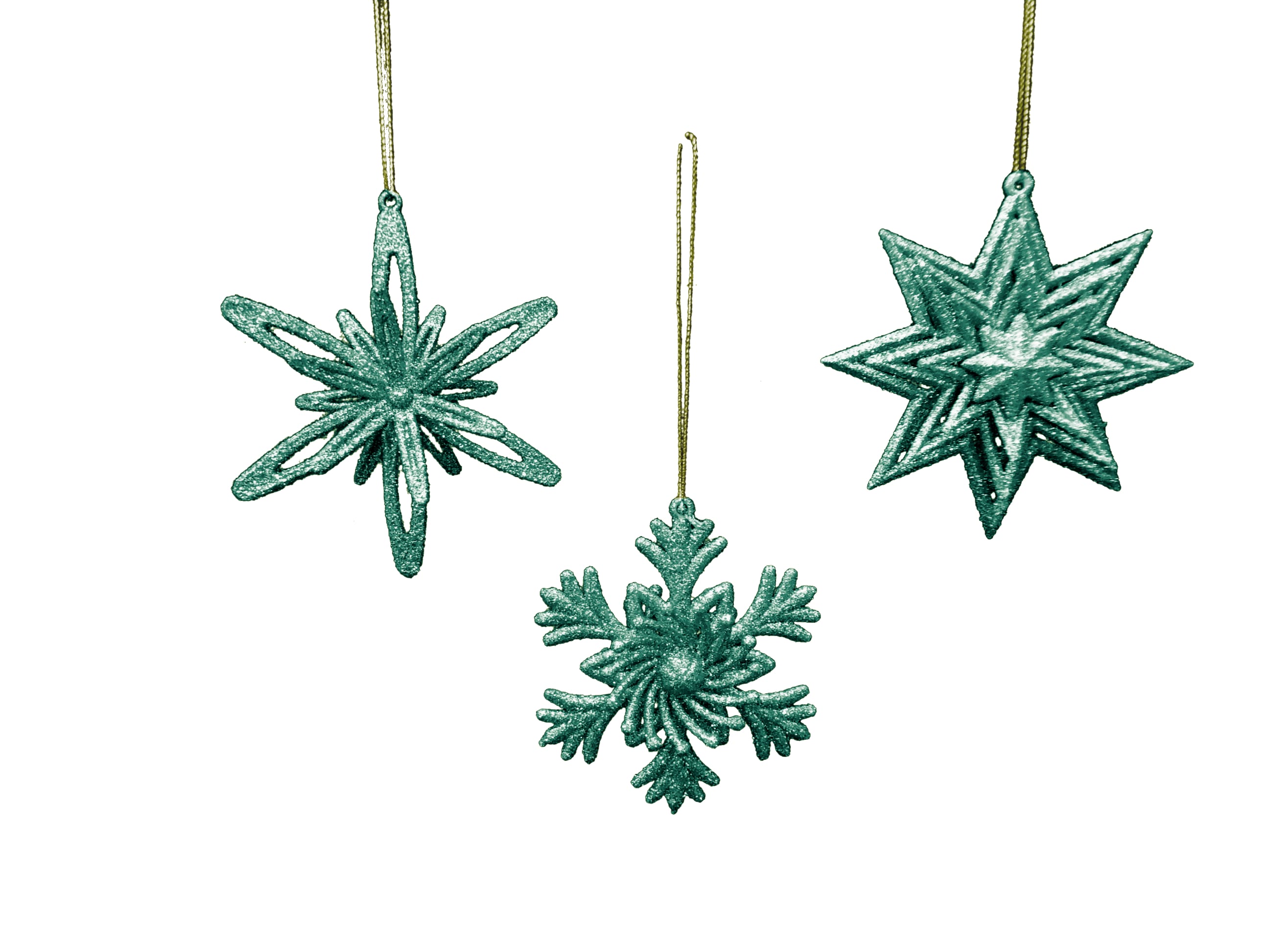 GIOCOPLAST NATALE - ADDOBBO GLITTER SMERALDO 10CM, MOD. ASS.