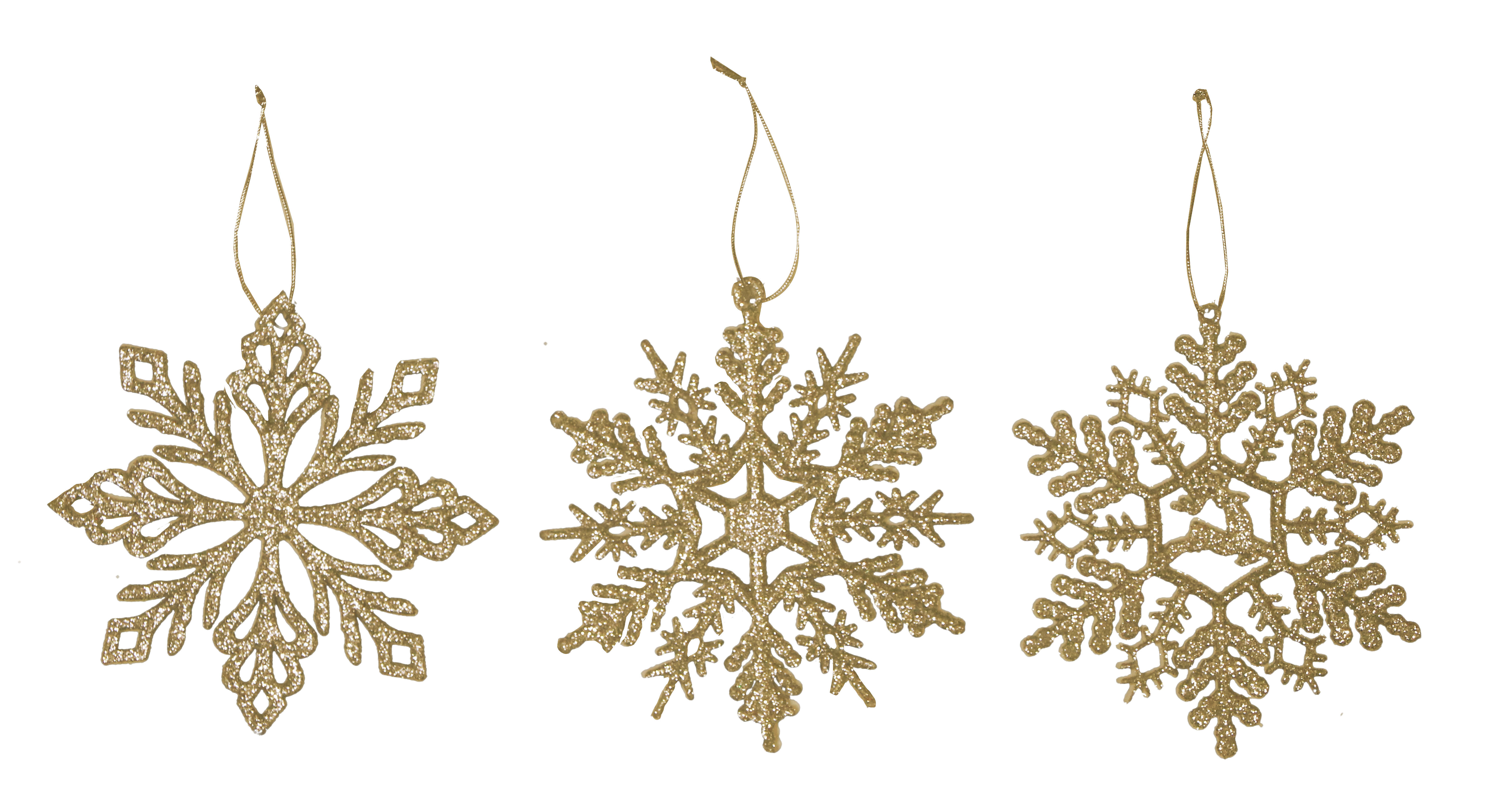 GIOCOPLAST NATALE - FIOCCO GLITTER ORO 10 CM, MOD. ASS.