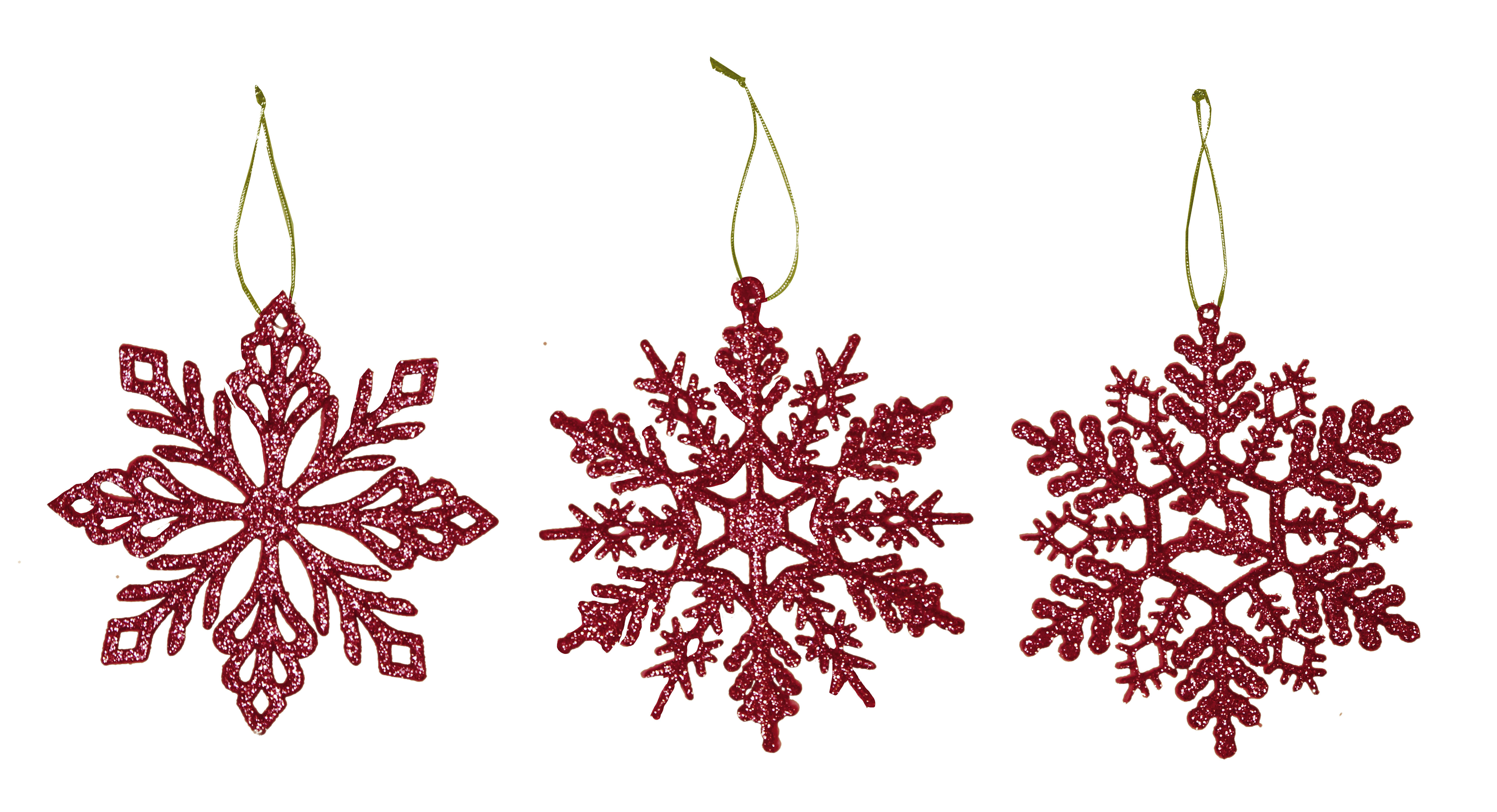 GIOCOPLAST NATALE - FIOCCO GLITTER ROSSO 10 CM, MOD. ASS.