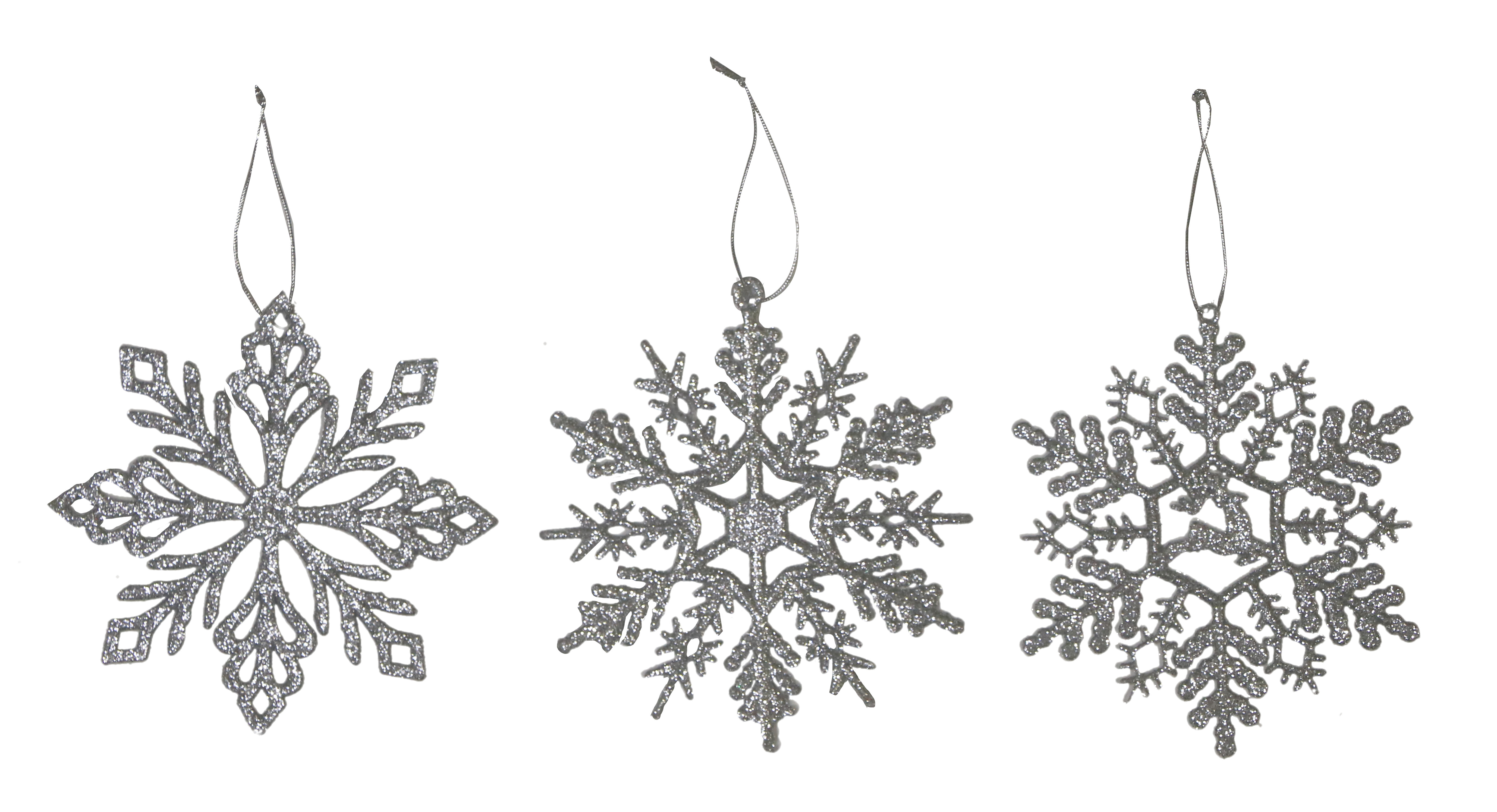 GIOCOPLAST NATALE - FIOCCO GLITTER ARGENTO 10 CM, MOD. ASS.