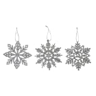 GIOCOPLAST NATALE - FIOCCO GLITTER ARGENTO 10 CM, MOD. ASS.