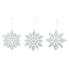 GIOCOPLAST NATALE - FIOCCO GLITTER BIANCO 10 CM, MOD. ASS.