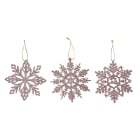 GIOCOPLAST NATALE - FIOCCO GLITTER ROSA 10 CM, MOD. ASS.