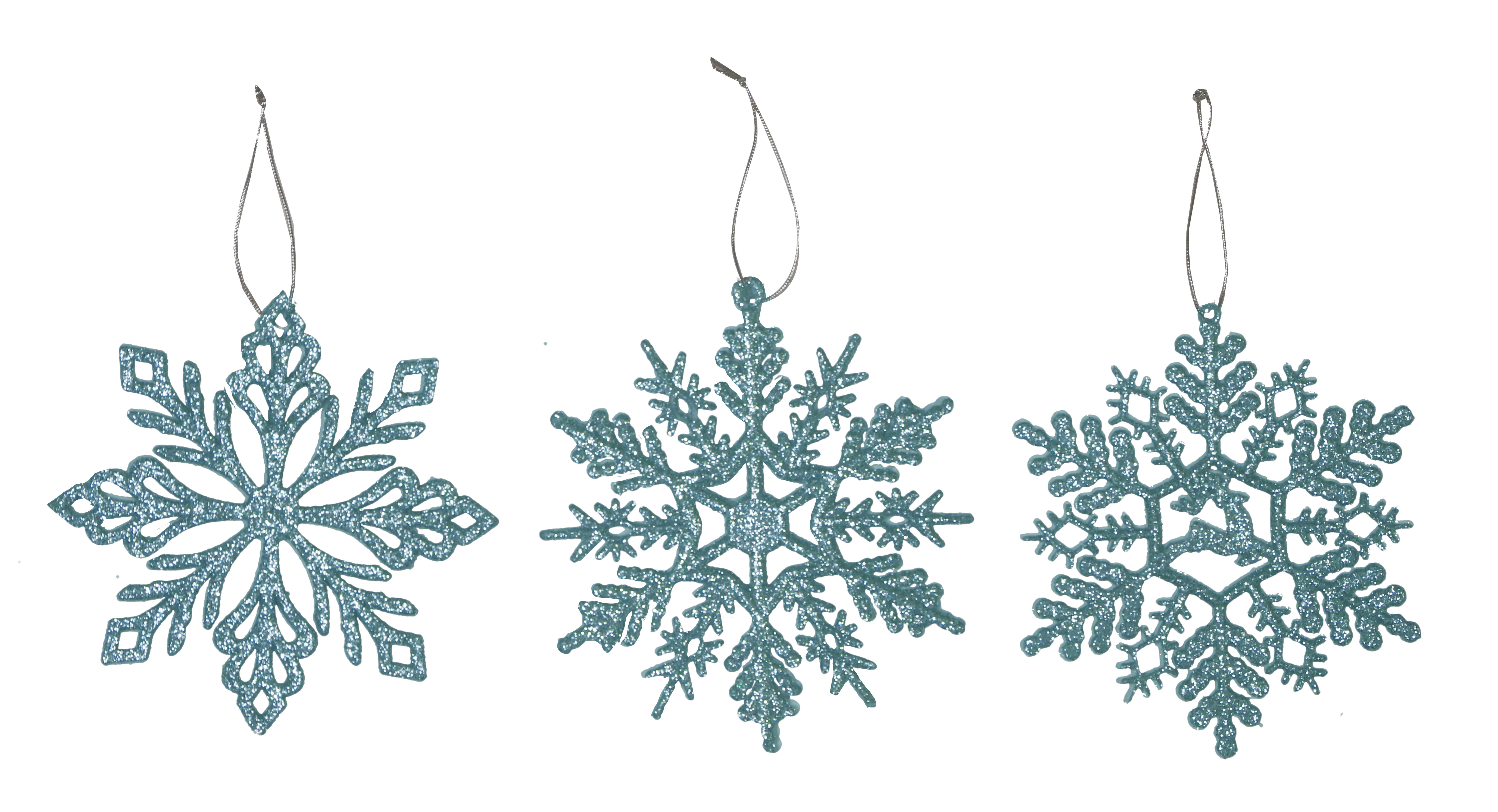 GIOCOPLAST NATALE - FIOCCO GLITTER ICE BLUE 10 CM, MOD. ASS.