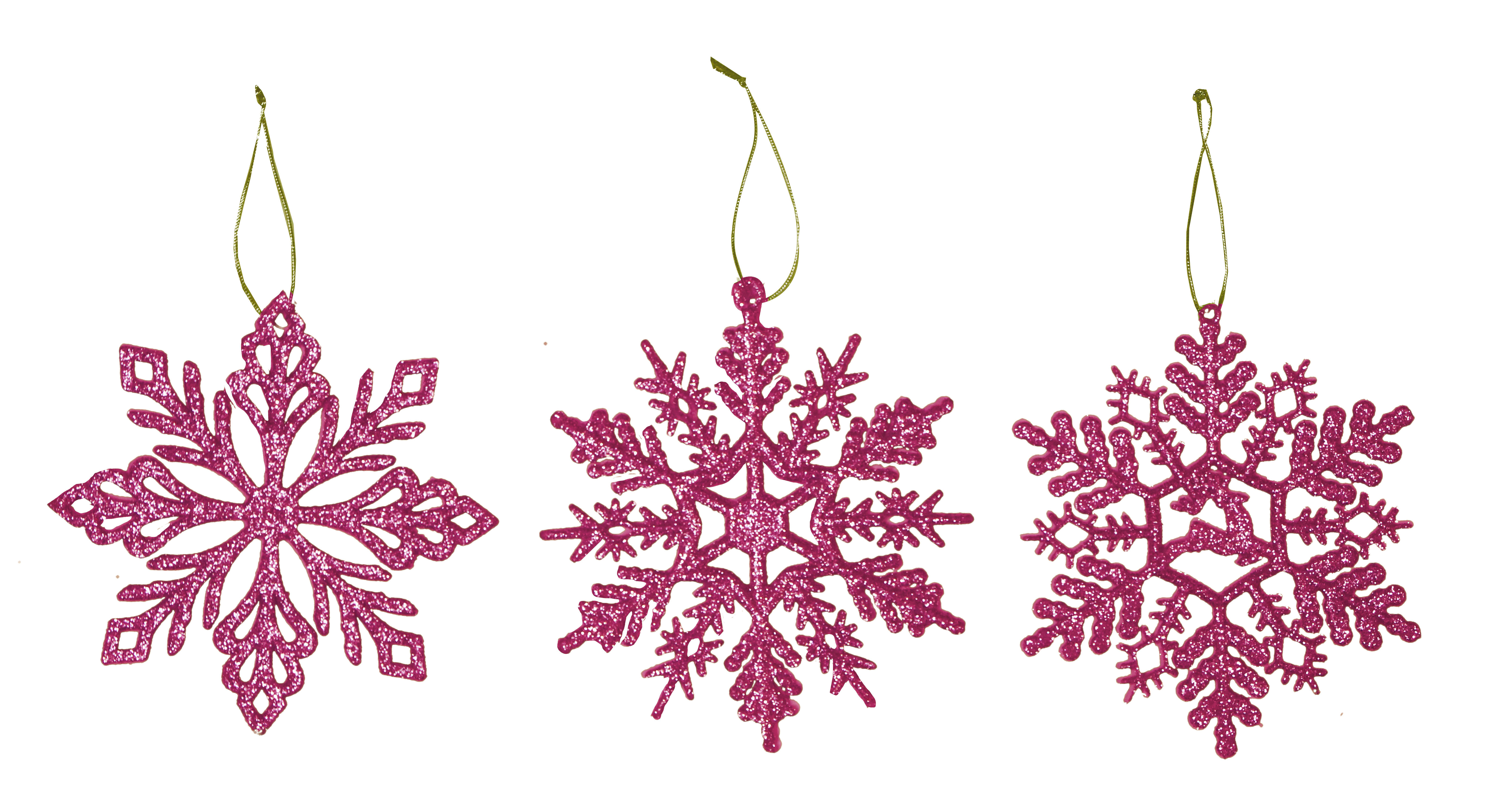 GIOCOPLAST NATALE - FIOCCO GLITTER MAGENTA 10 CM, MOD. ASS.