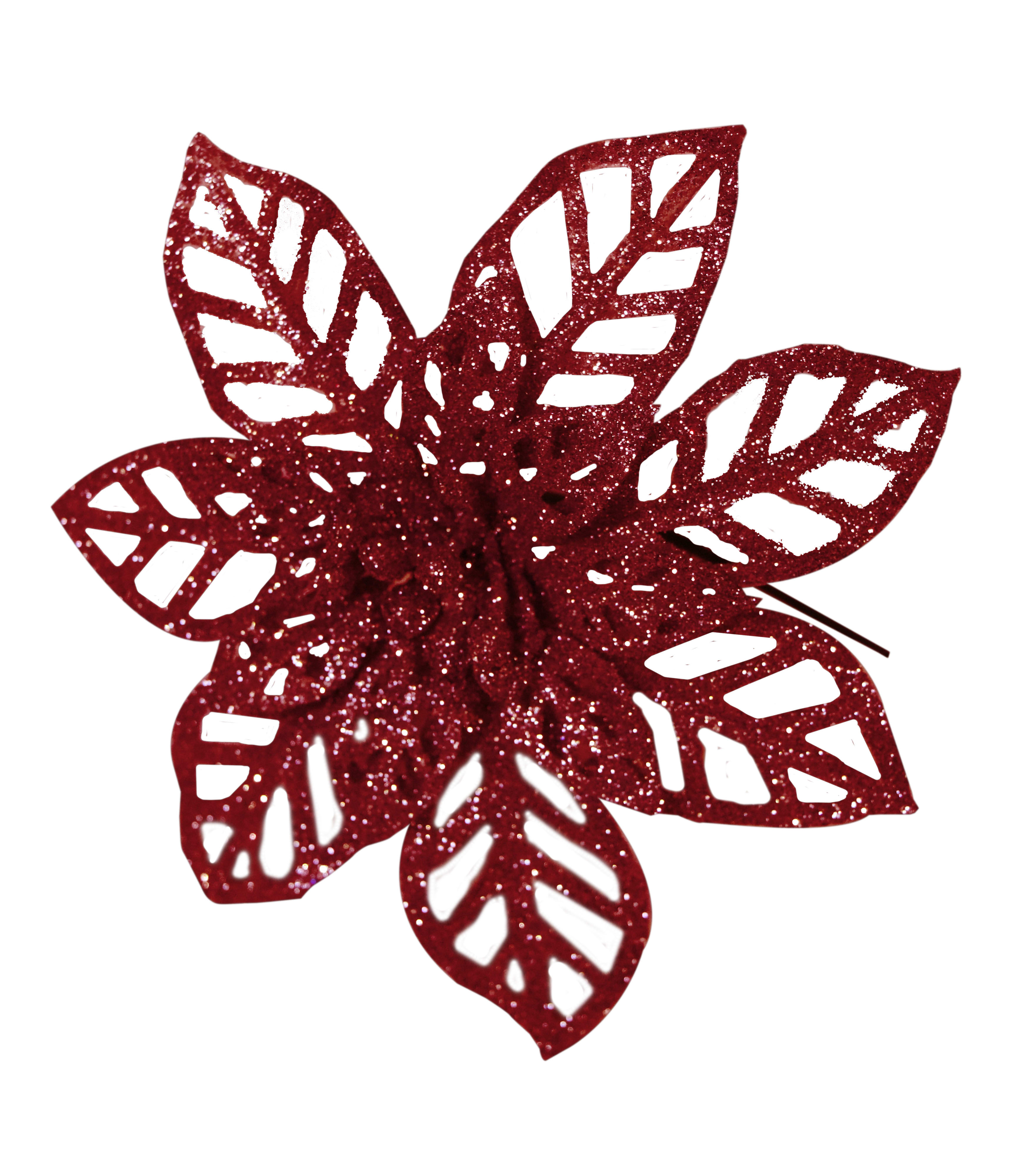 GIOCOPLAST NATALE - PICK GLITTER STELLA DI NATALE ROSSA 16 CM