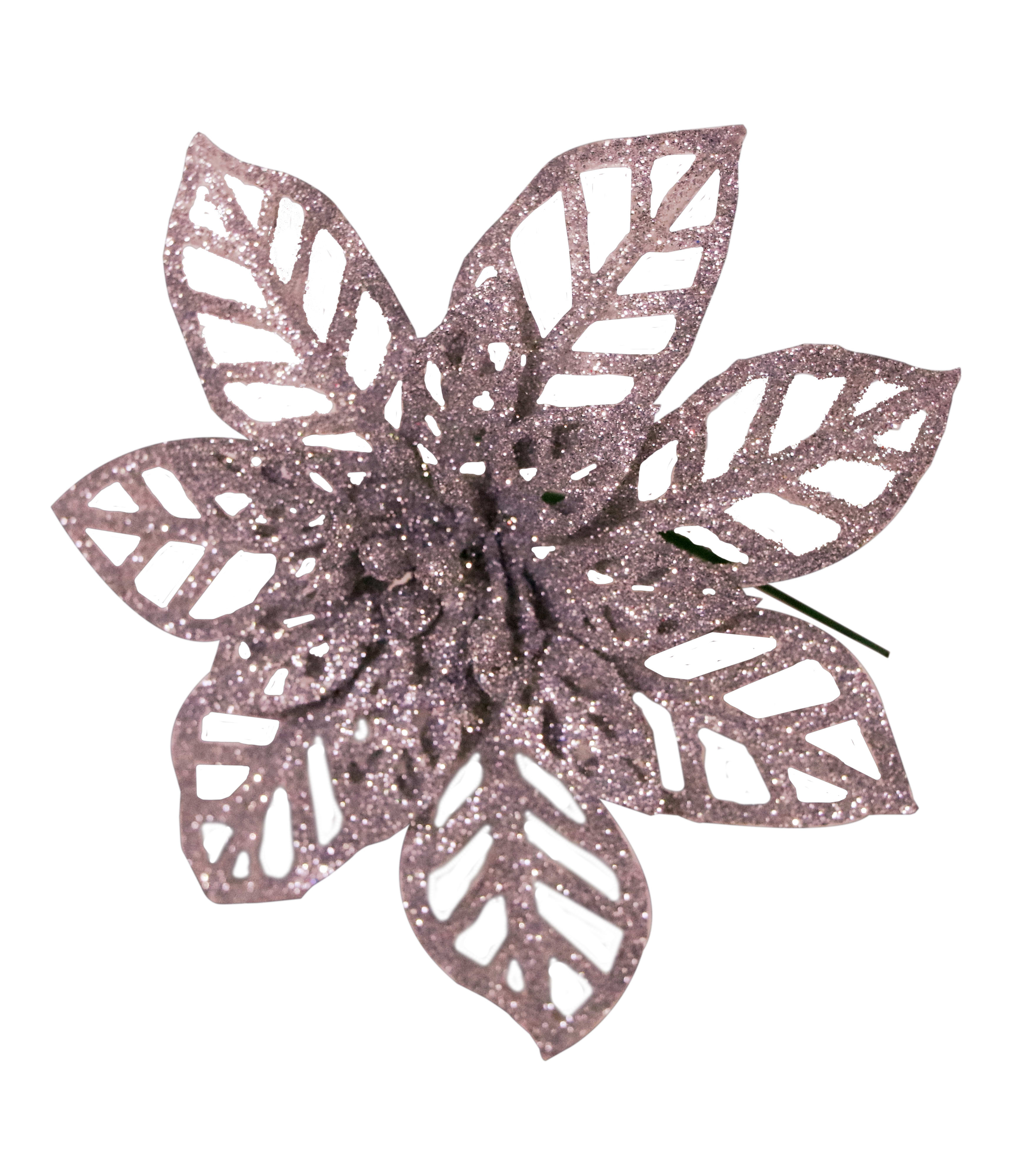 GIOCOPLAST NATALE - PICK GLITTER STELLA DI NATALE ROSA 16 CM