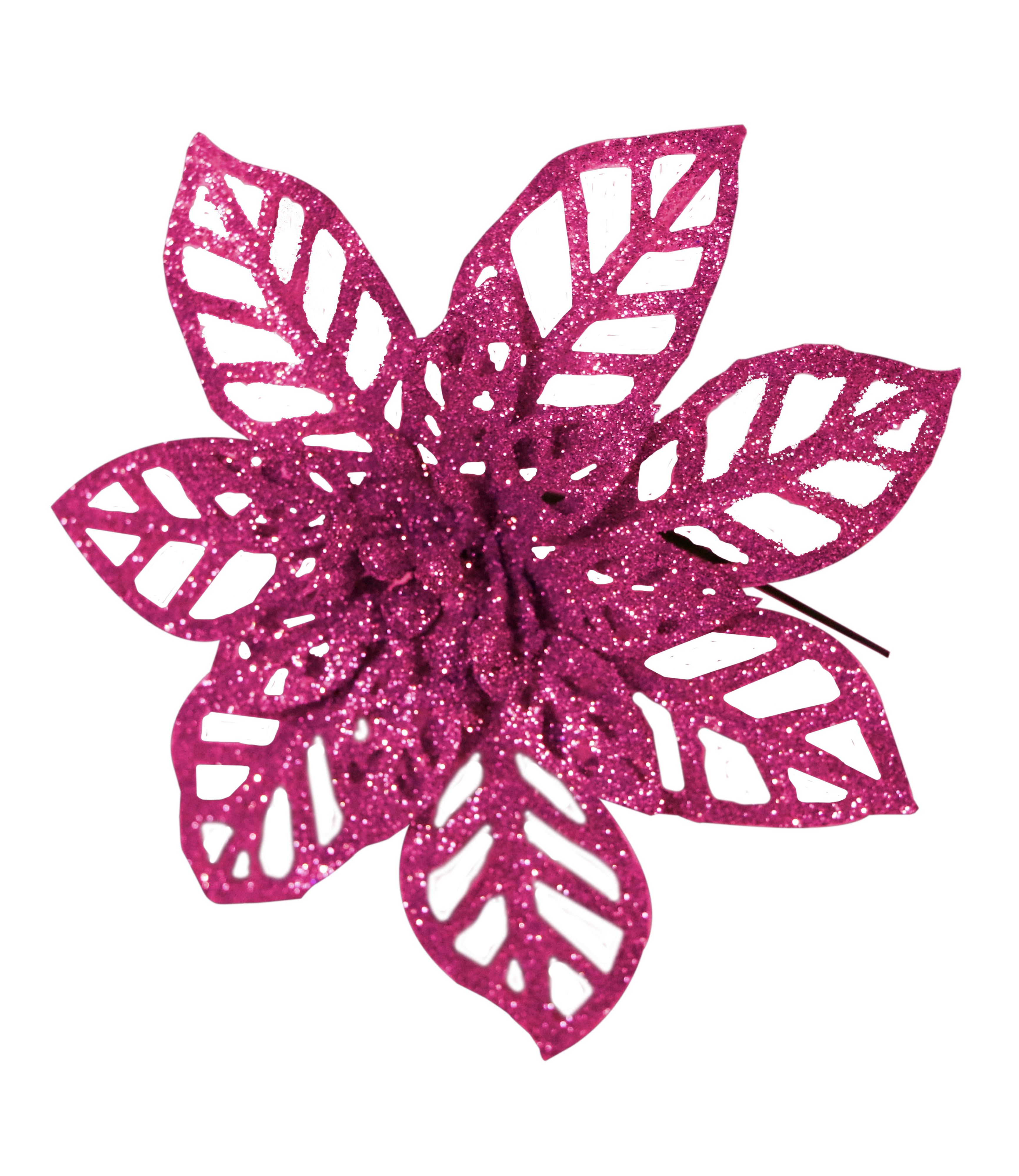 GIOCOPLAST NATALE - PICK GLITTER STELLA DI NATALE MAGENTA 16 CM