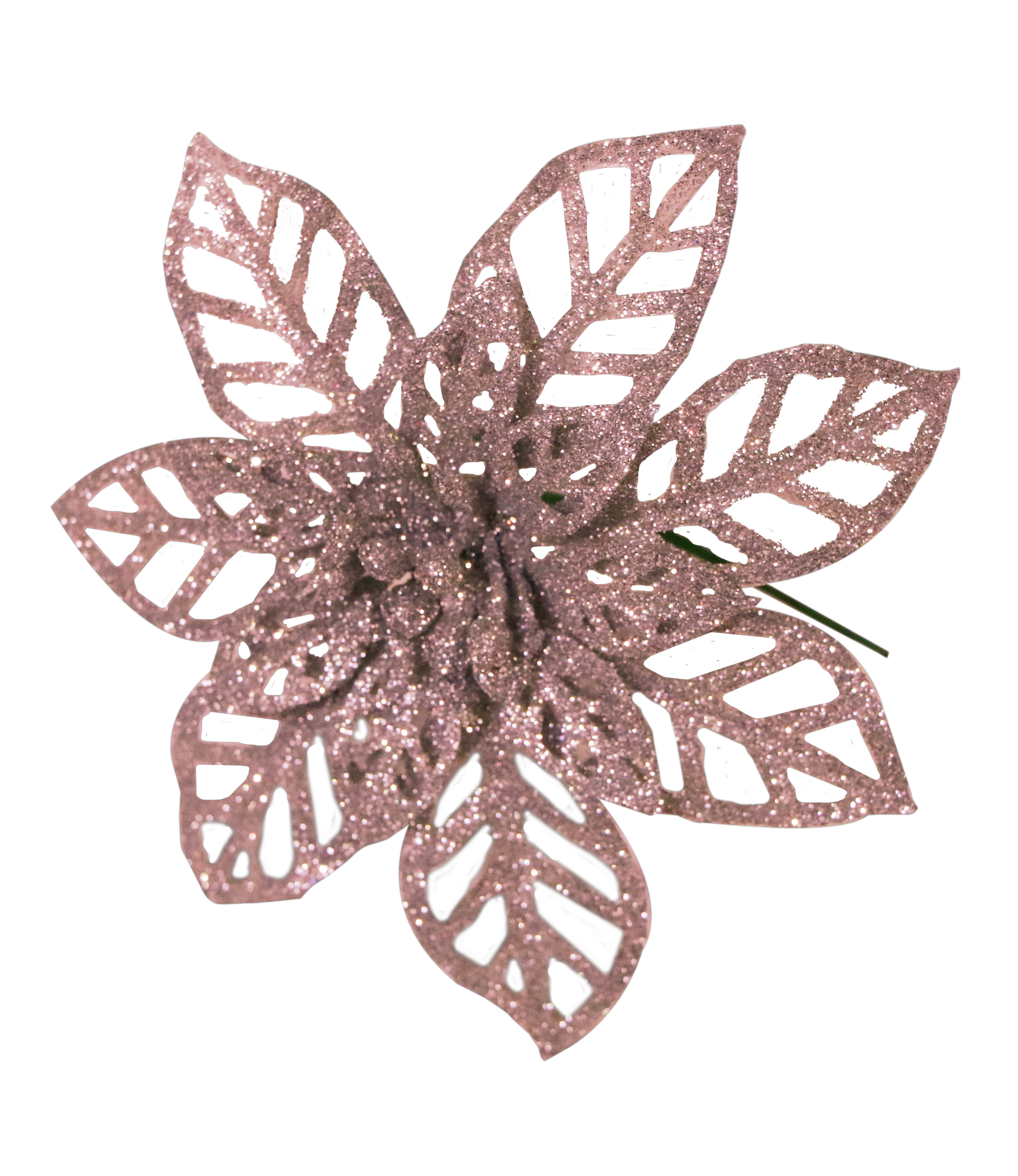 GIOCOPLAST NATALE - PICK GLITTER STELLA DI NATALE ROSE GOLD 16 CM