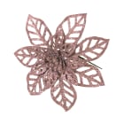 GIOCOPLAST NATALE - PICK GLITTER STELLA DI NATALE ROSE GOLD 16 CM