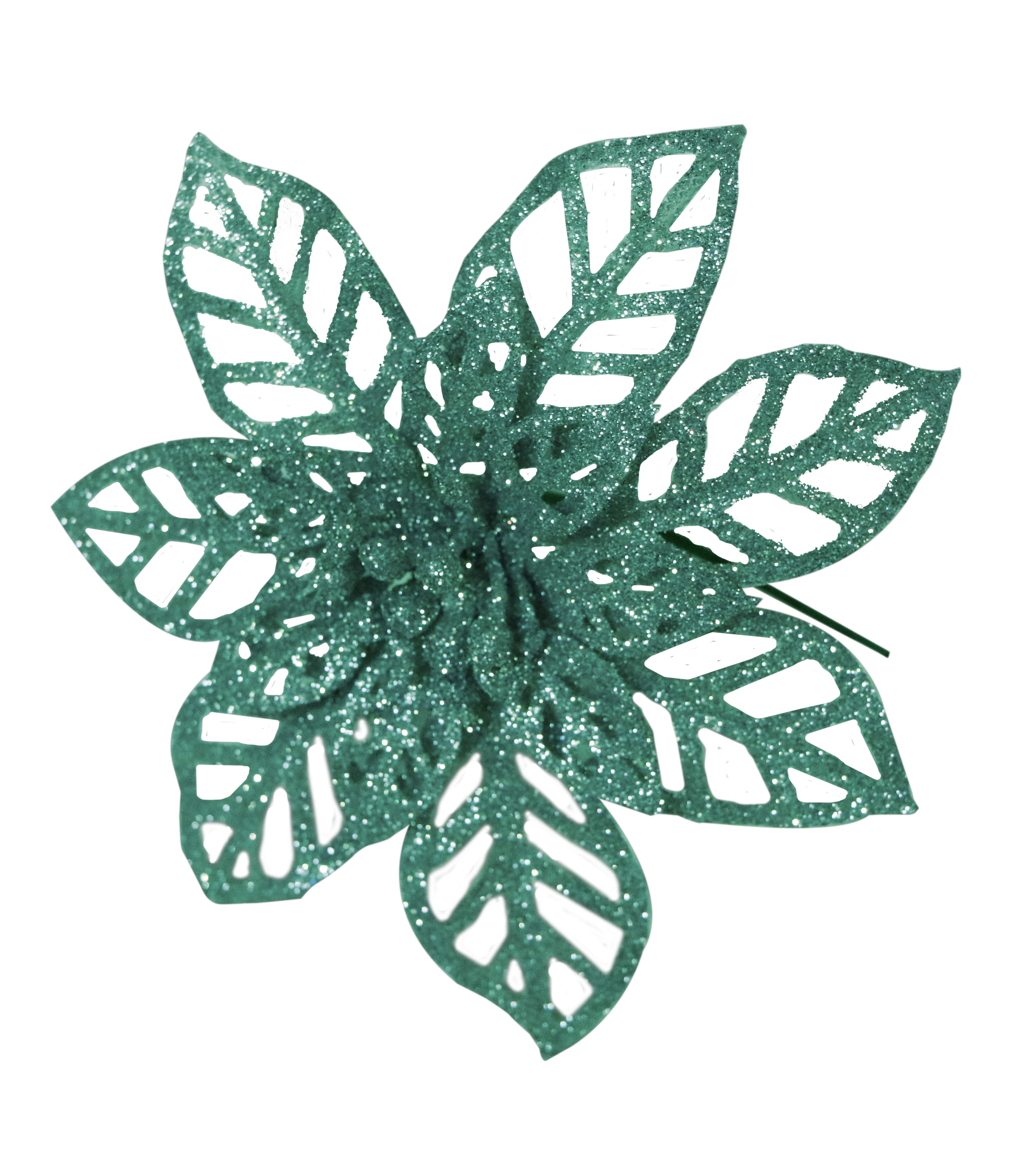 GIOCOPLAST NATALE - PICK GLITTER STELLA DI NATALE SMERALDO 16 CM