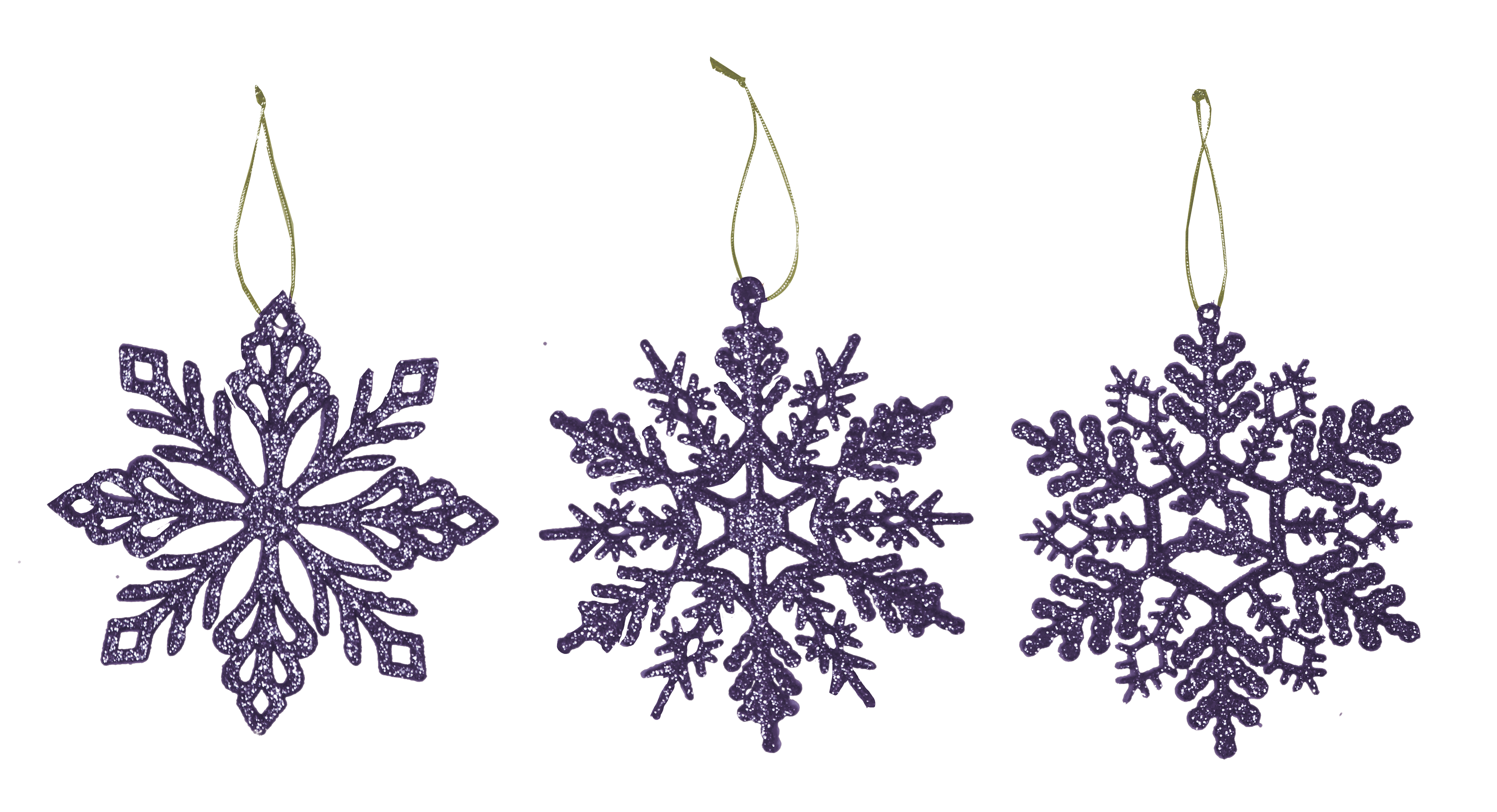 GIOCOPLAST NATALE - FIOCCO GLITTER PURPLE 10 CM, MOD. ASS.