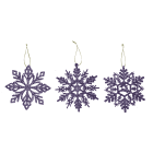 GIOCOPLAST NATALE - FIOCCO GLITTER PURPLE 10 CM, MOD. ASS.