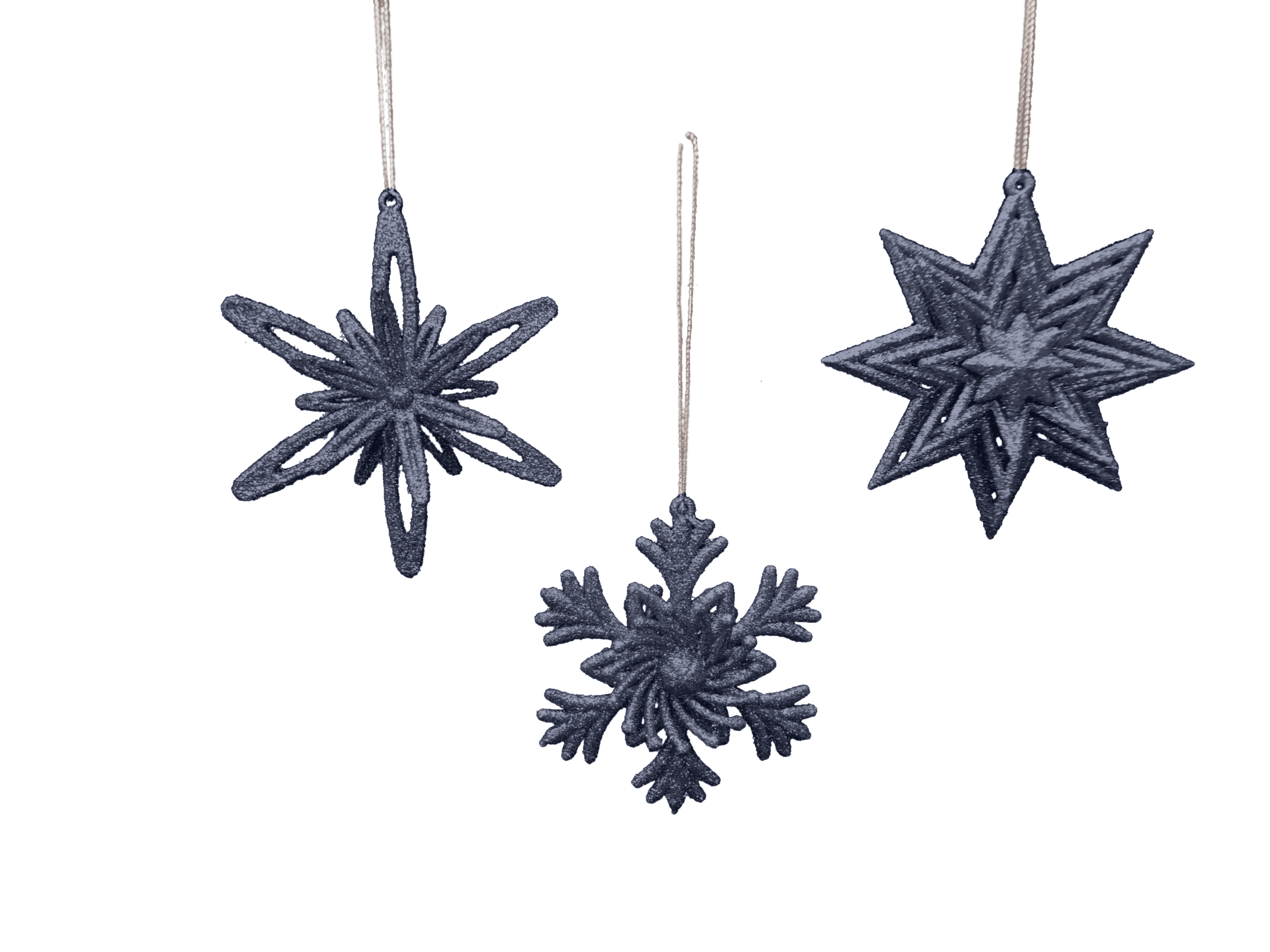 GIOCOPLAST NATALE - ADDOBBO GLITTER TITANIUM, 3 ASS 10 CM