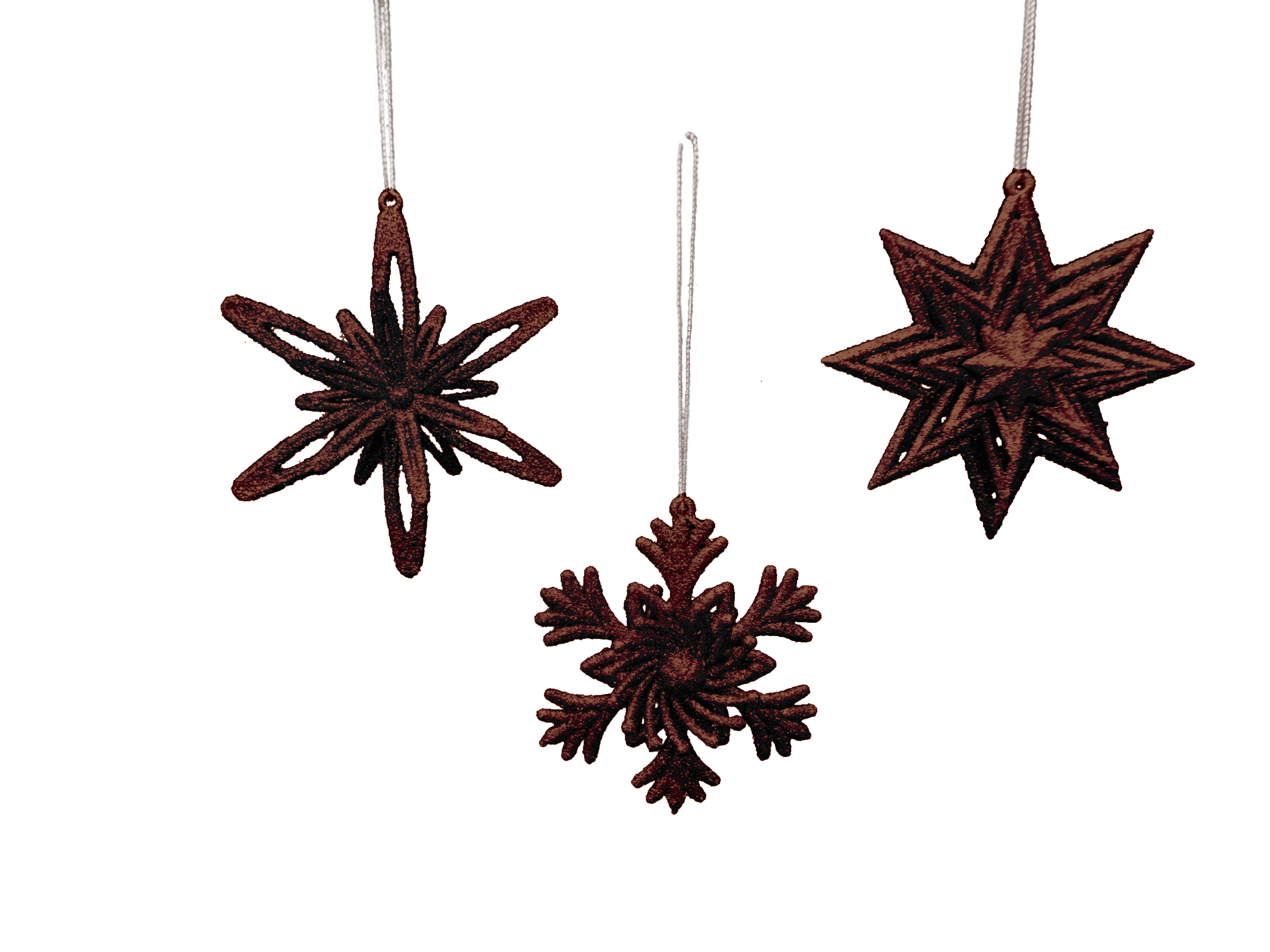 GIOCOPLAST NATALE - ADDOBBO GLITTER COFFEE, 3 ASS 10 CM