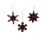 GIOCOPLAST NATALE - ADDOBBO GLITTER COFFEE, 3 ASS 10 CM