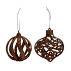 GIOCOPLAST NATALE - ADDOBBO 3D GLITTER COFFEE 8CM, FORME ASS.