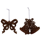 GIOCOPLAST NATALE - ADDOBBO 2D GLITTER COFFEE 8CM, SOGG. ASS.