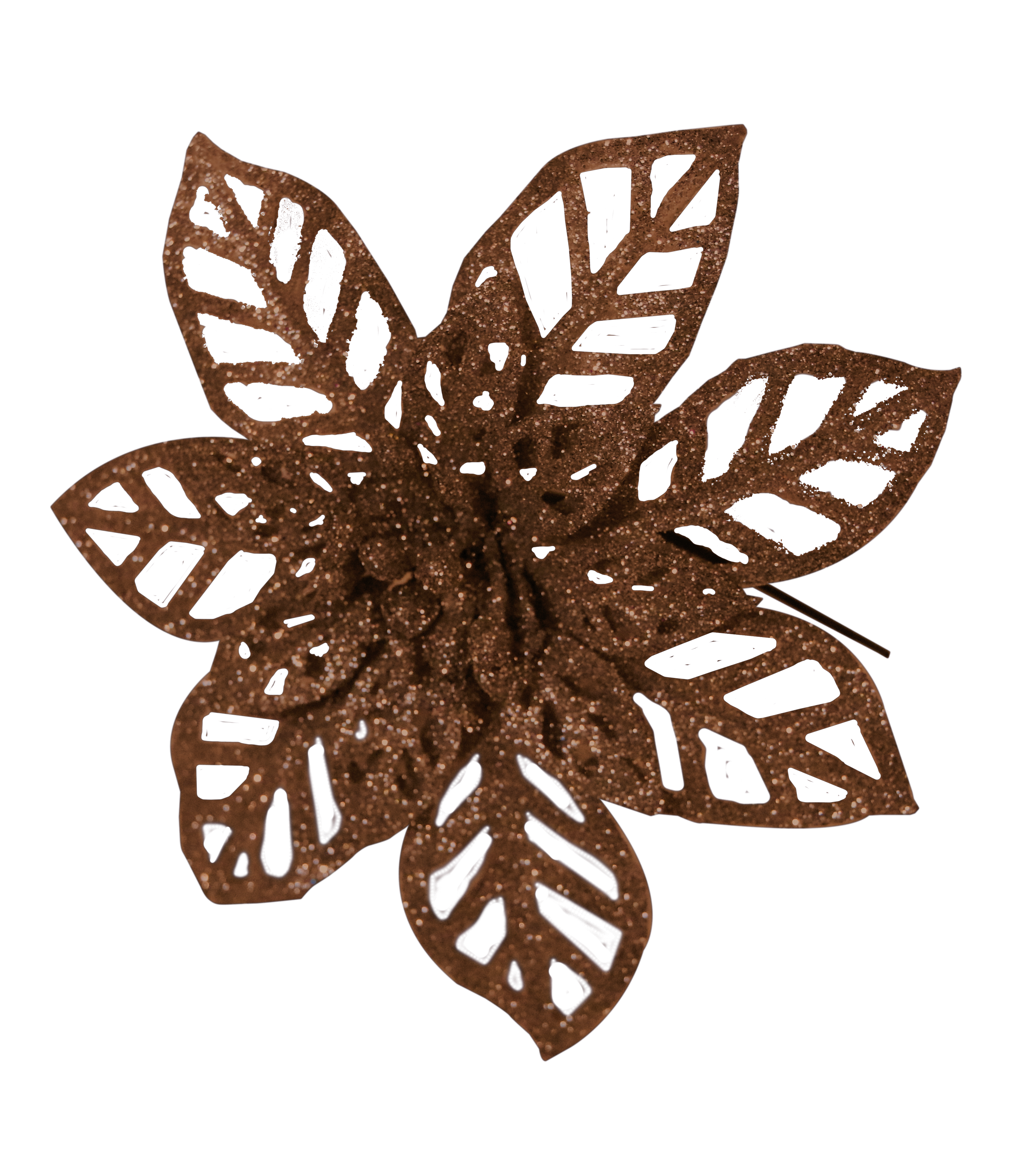 GIOCOPLAST NATALE - PICK GLITTER STELLA DI NATALE COFFEE 16 CM
