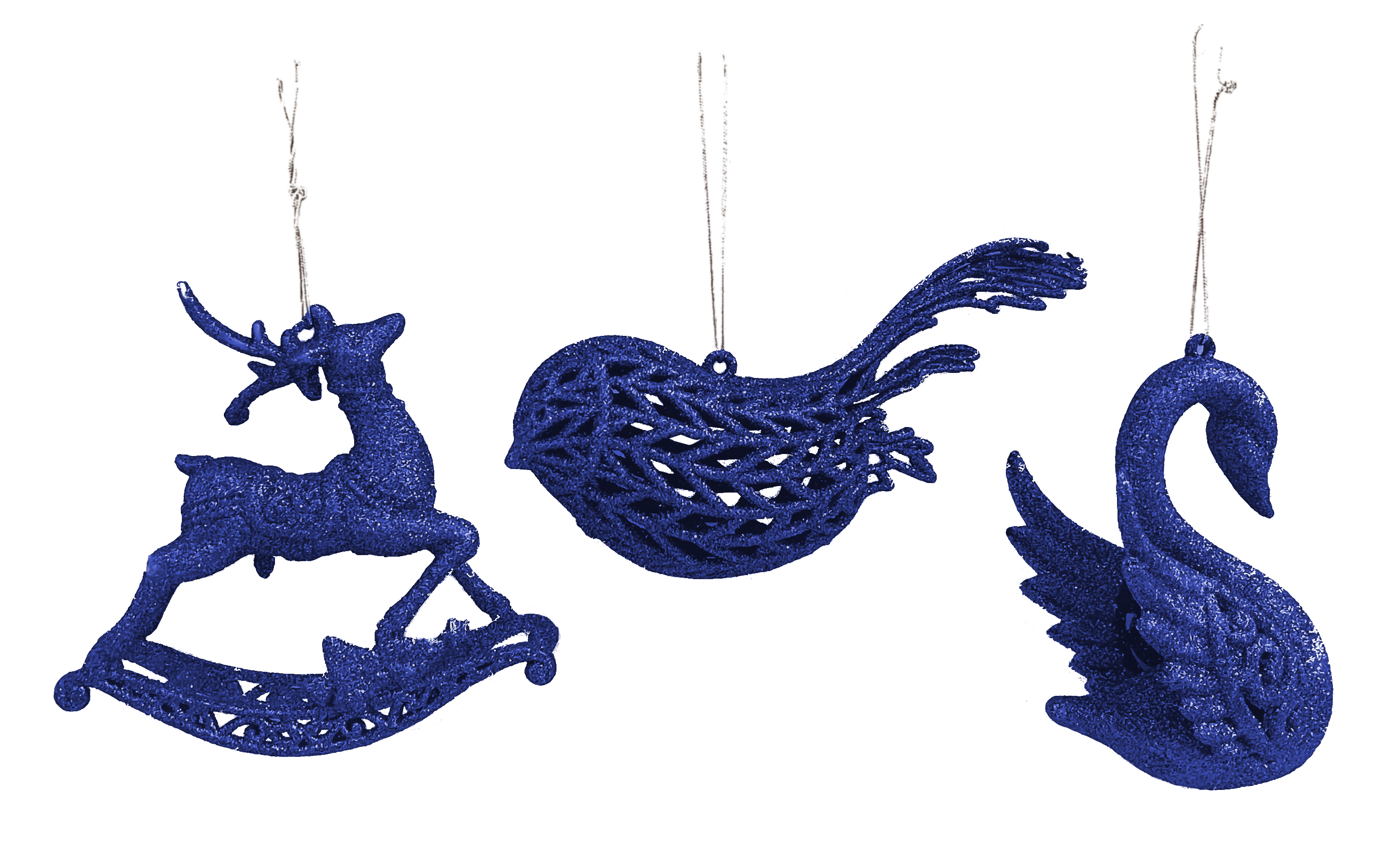 GIOCOPLAST NATALE - ANIMALETTO 3D GLITTER BLU 10-14CM, MOD. ASS.