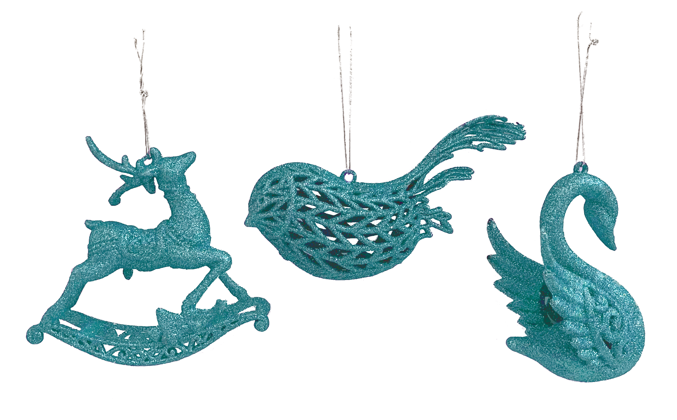 GIOCOPLAST NATALE - ANIMALETTO 3D GLITTER ICE BLUE 10-14CM, MOD. ASS.