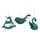 GIOCOPLAST NATALE - ANIMALETTO 3D GLITTER SMERALDO 10-14CM, MOD. ASS.