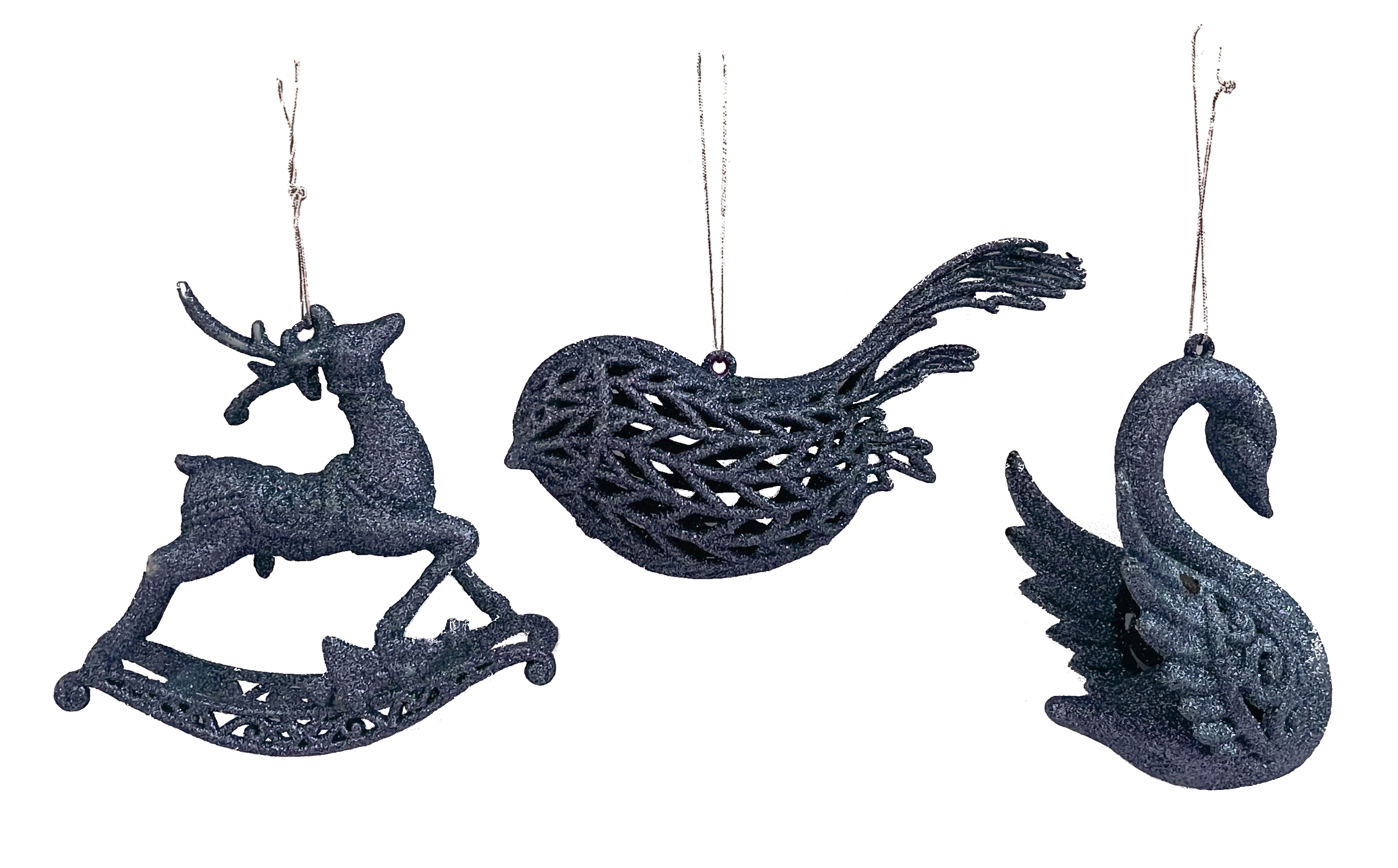 GIOCOPLAST NATALE - ANIMALETTO 3D GLITTER TITANIUM 10-14CM, MOD. ASS.