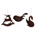 GIOCOPLAST NATALE - ANIMALETTO 3D GLITTER COFFEE 10-14CM, MOD. ASS.