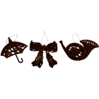 GIOCOPLAST NATALE - PENDENTE 3D GLITTER COFFEE 10-15CM, MOD. ASS.