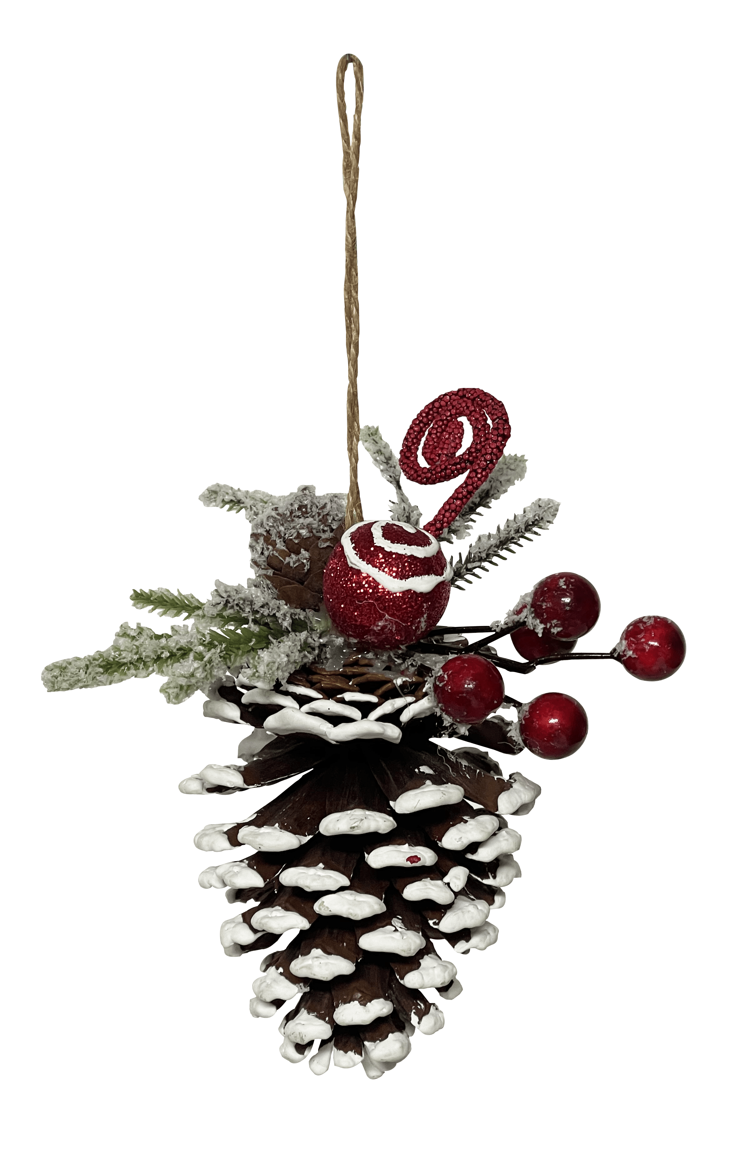 GIOCOPLAST NATALE - ADDOBBO PIGNA DECORATA 15 CM