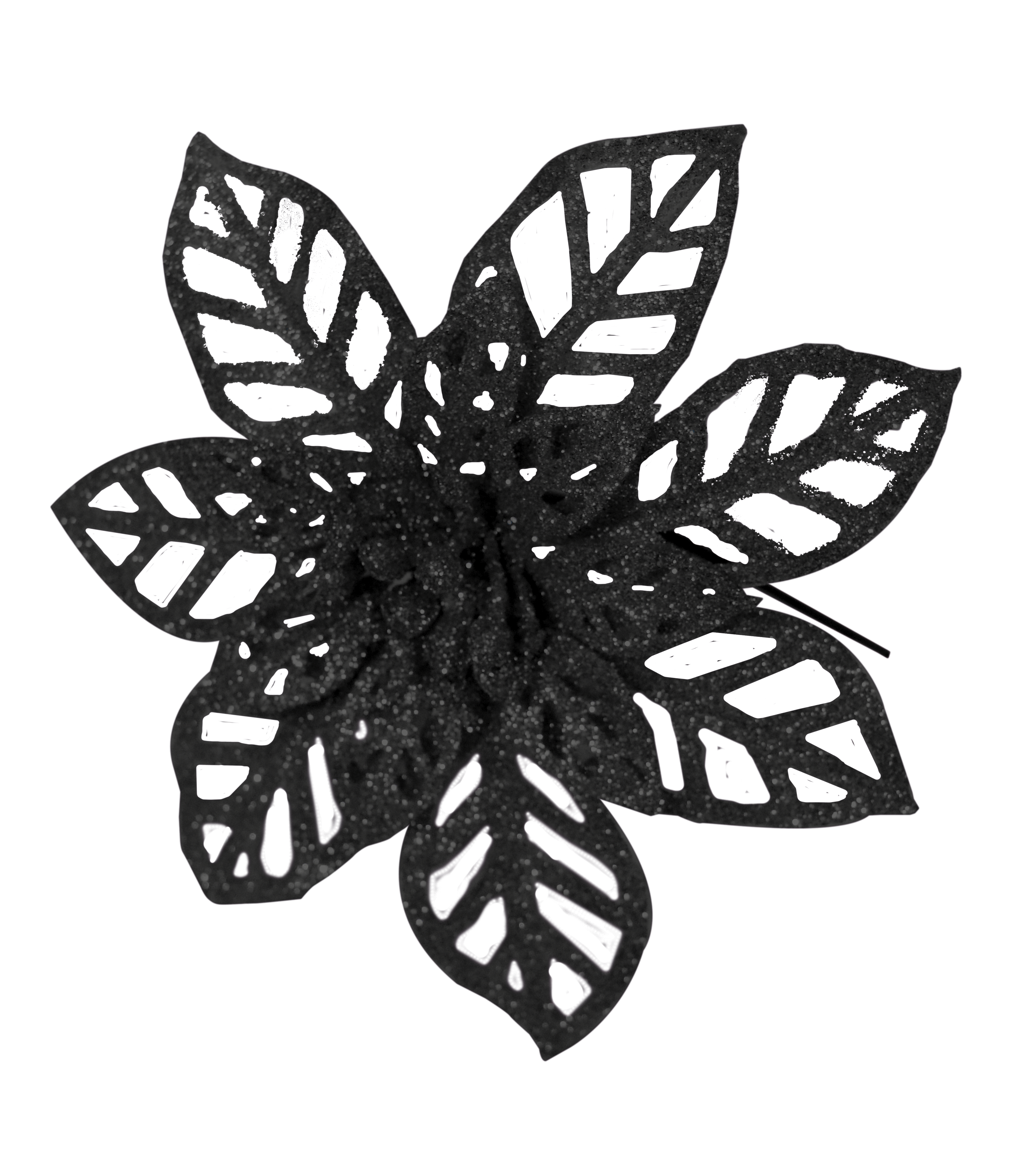 GIOCOPLAST NATALE - PICK GLITTER STELLA DI NATALE BLACK 16 CM