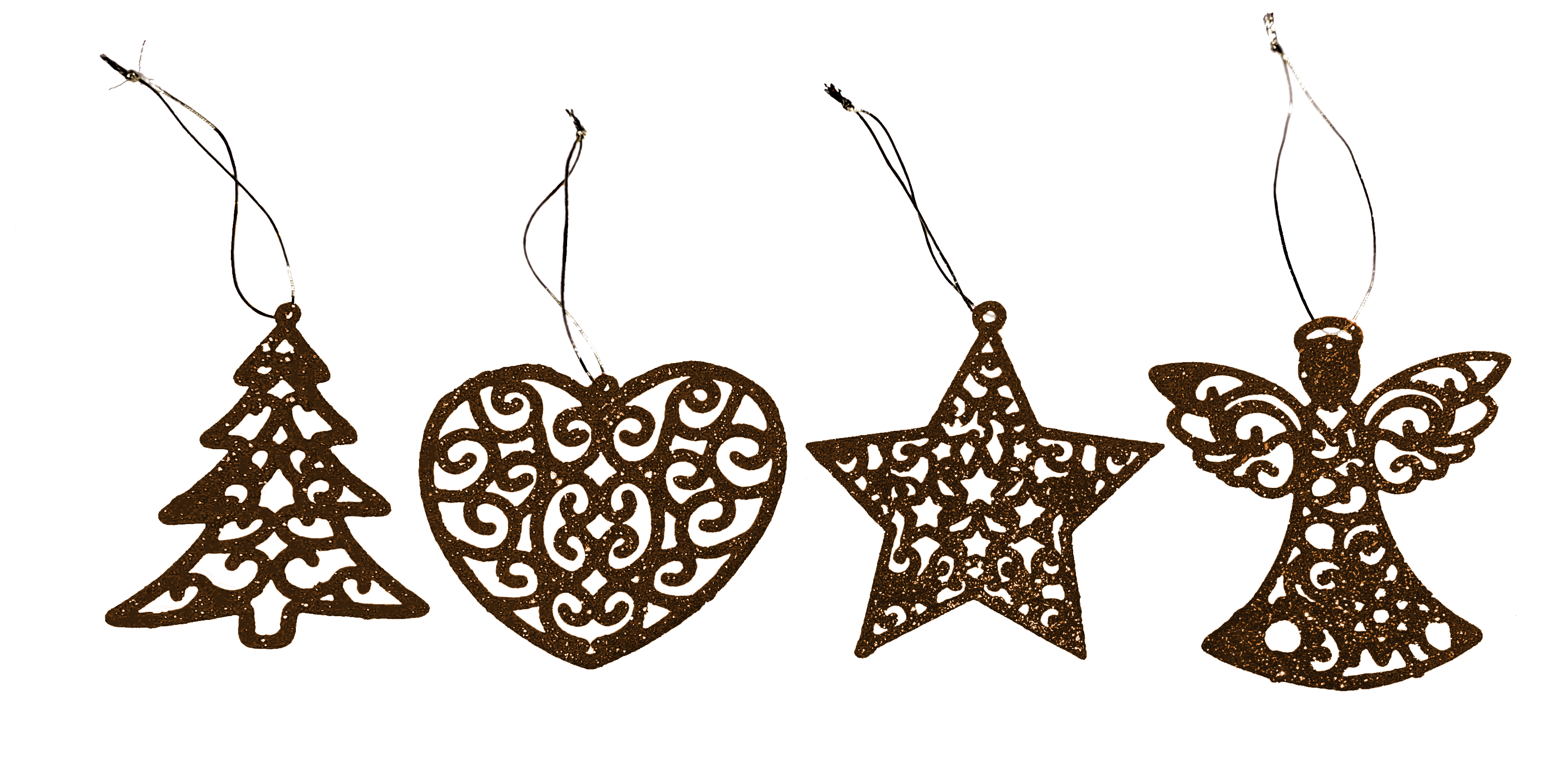 GIOCOPLAST NATALE - ADDOBBO GLITTER COFFEE 10 CM, MOD. ASS.