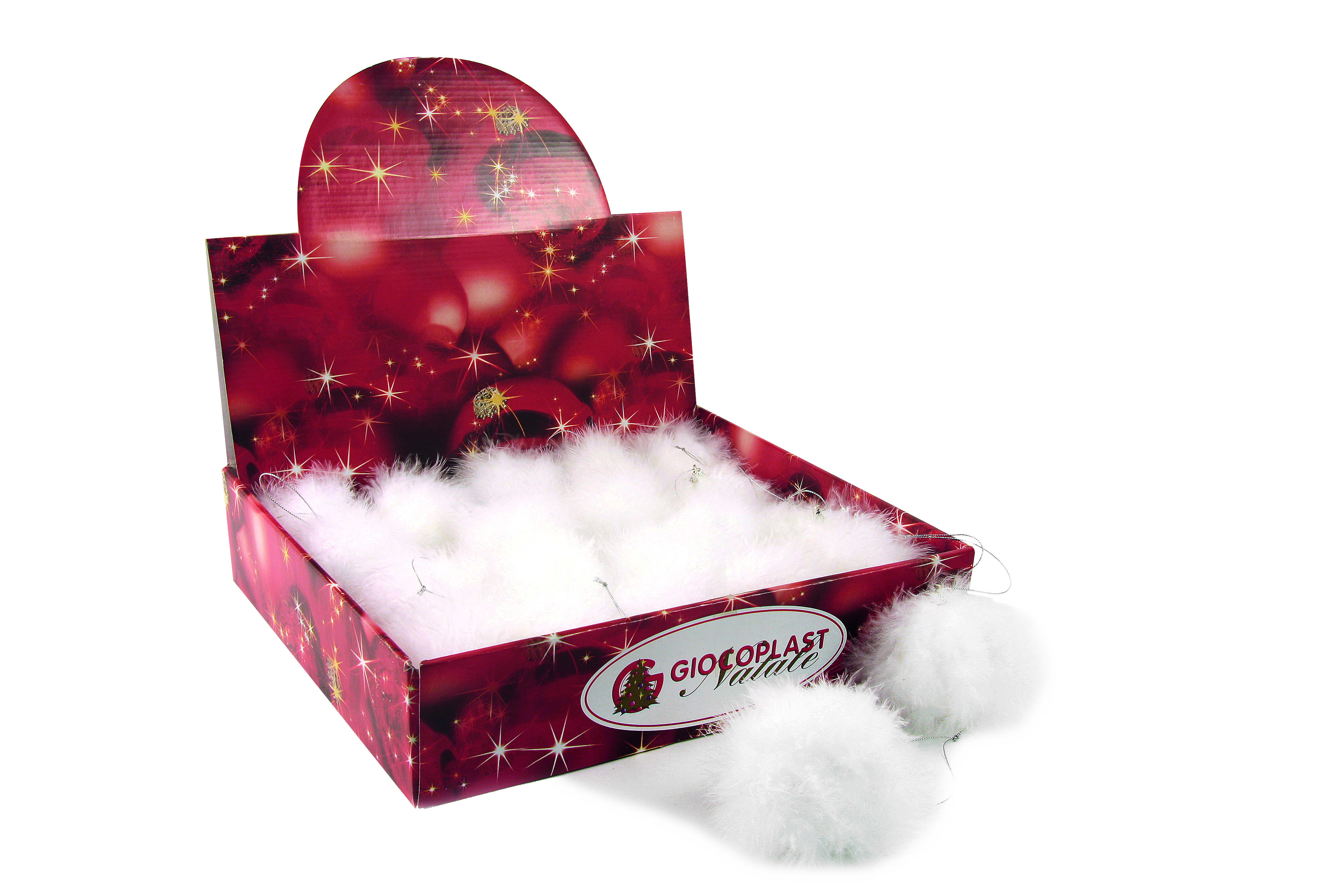GIOCOPLAST NATALE - SFERA BOA BIANCO D.14, IN EXPO DA 12PZ.