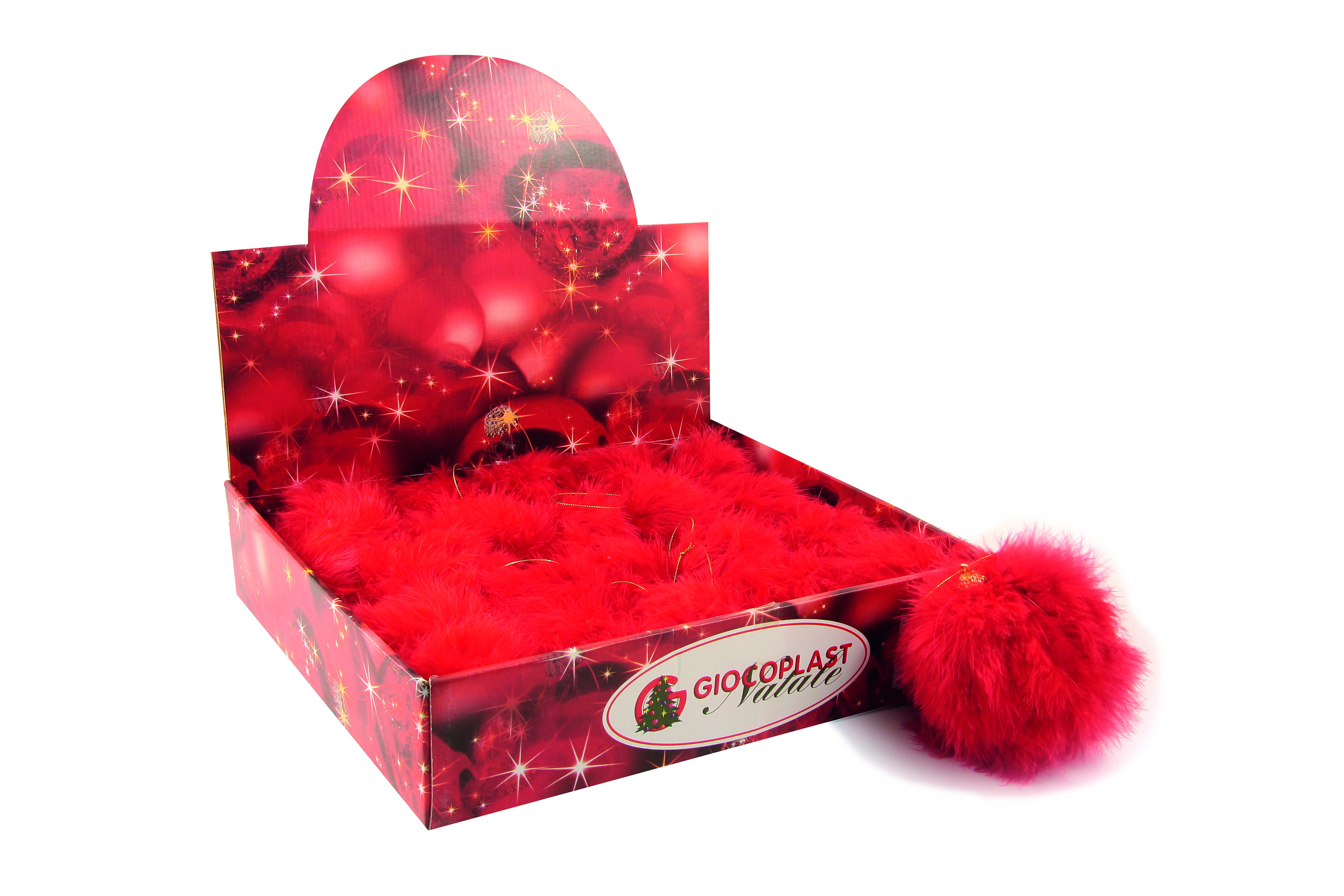 GIOCOPLAST NATALE - SFERA BOA ROSSO D.14, IN EXPO DA 12PZ.