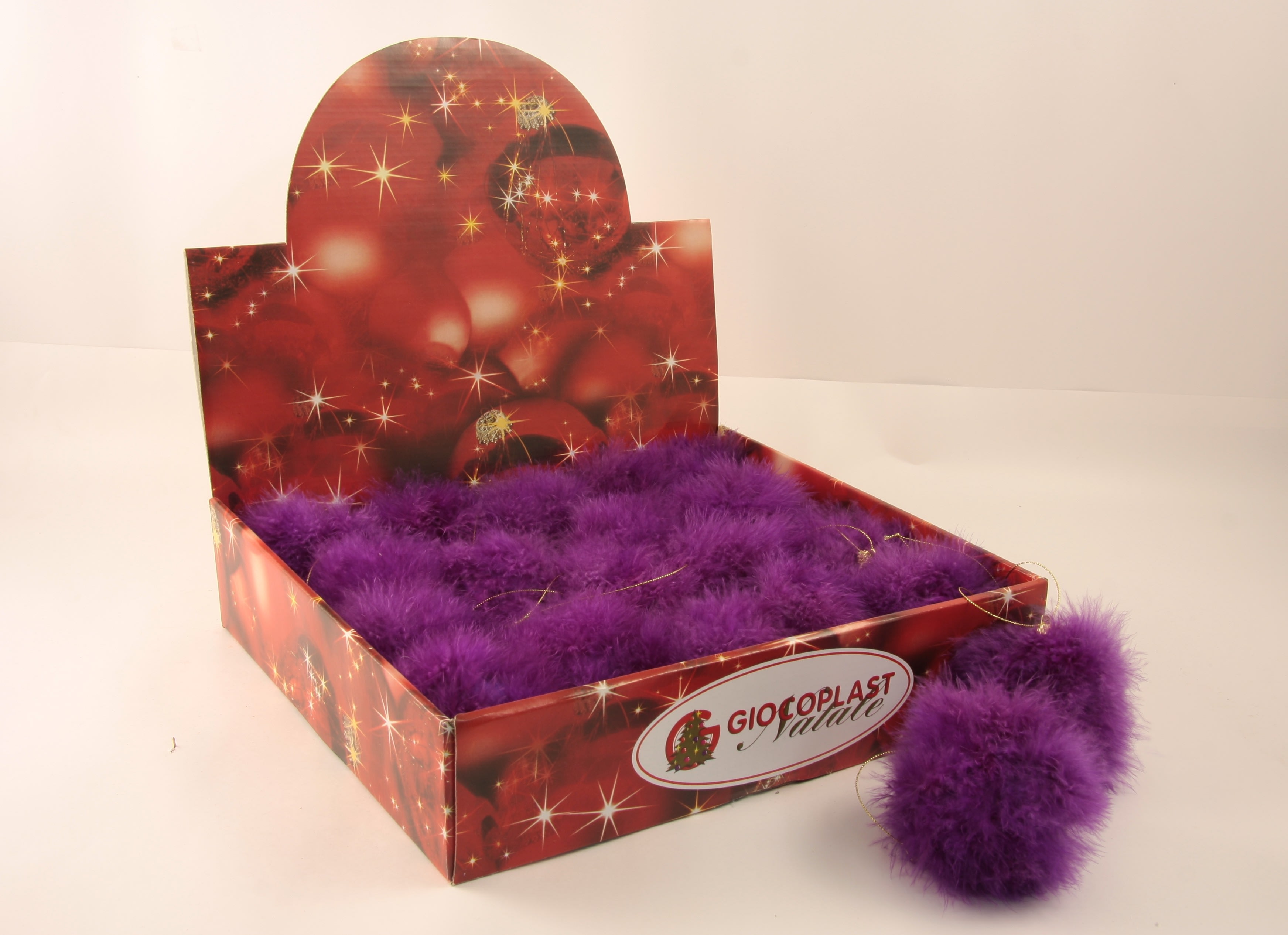 GIOCOPLAST NATALE - SFERA BOA VIOLA D.10, IN EXPO DA 24PZ.