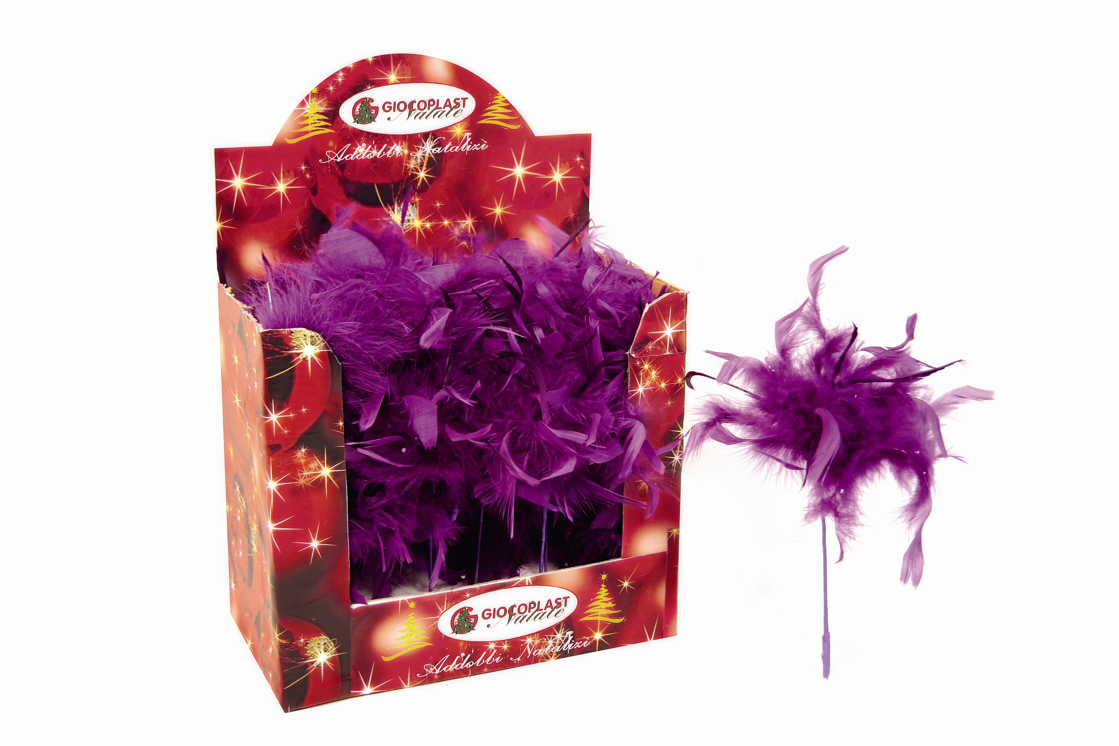 GIOCOPLAST NATALE - PICK BOA PON PON VIOLA CM.25, IN EXPO DA 36PZ.