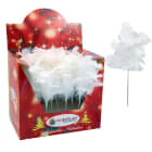 GIOCOPLAST NATALE - PICK BOA FIORE BIANCO CM.25, IN EXPO DA 36PZ.