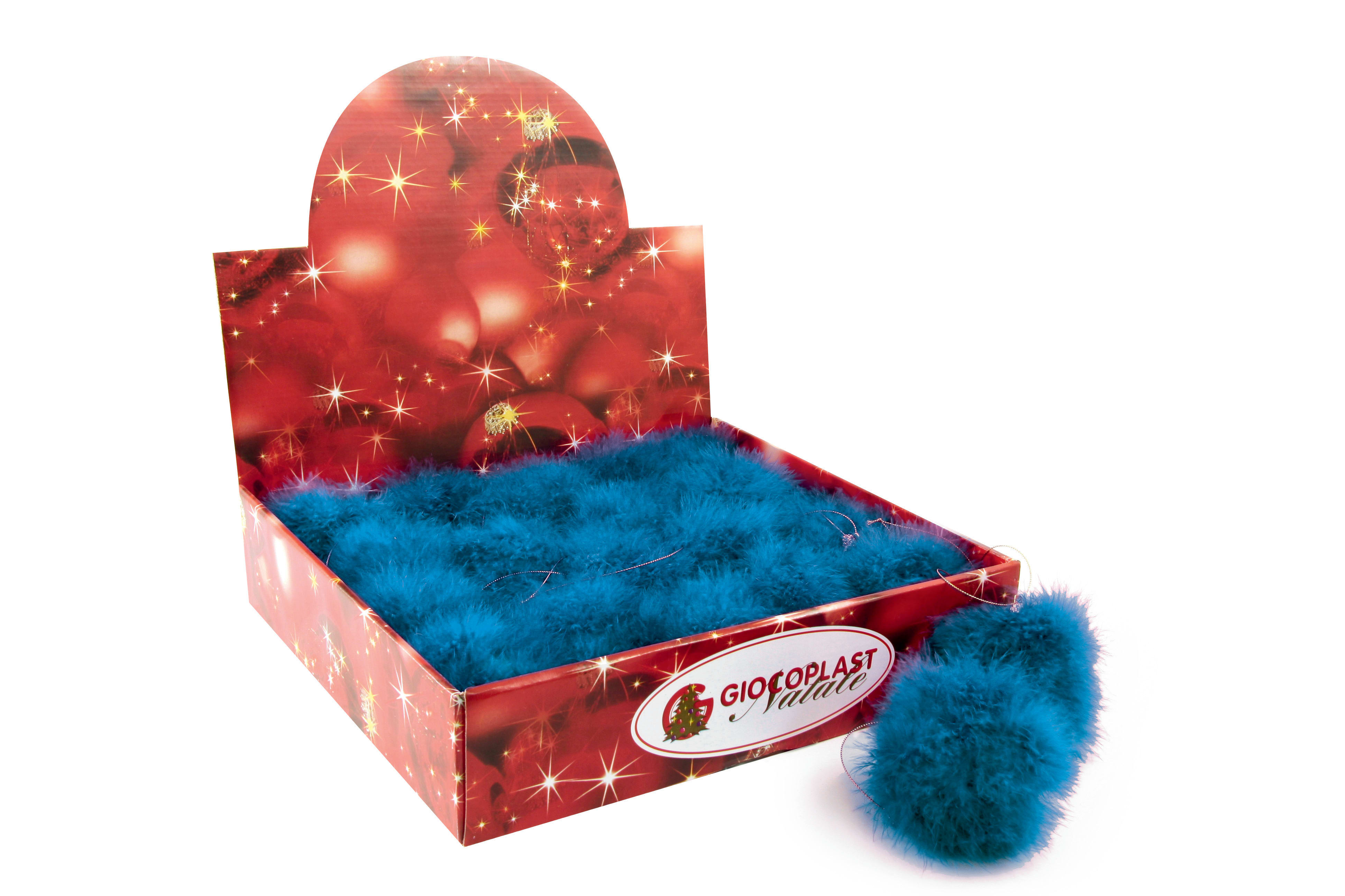 GIOCOPLAST NATALE - SFERA BOA ACQUAMARINA D.10, IN EXPO DA 24PZ.