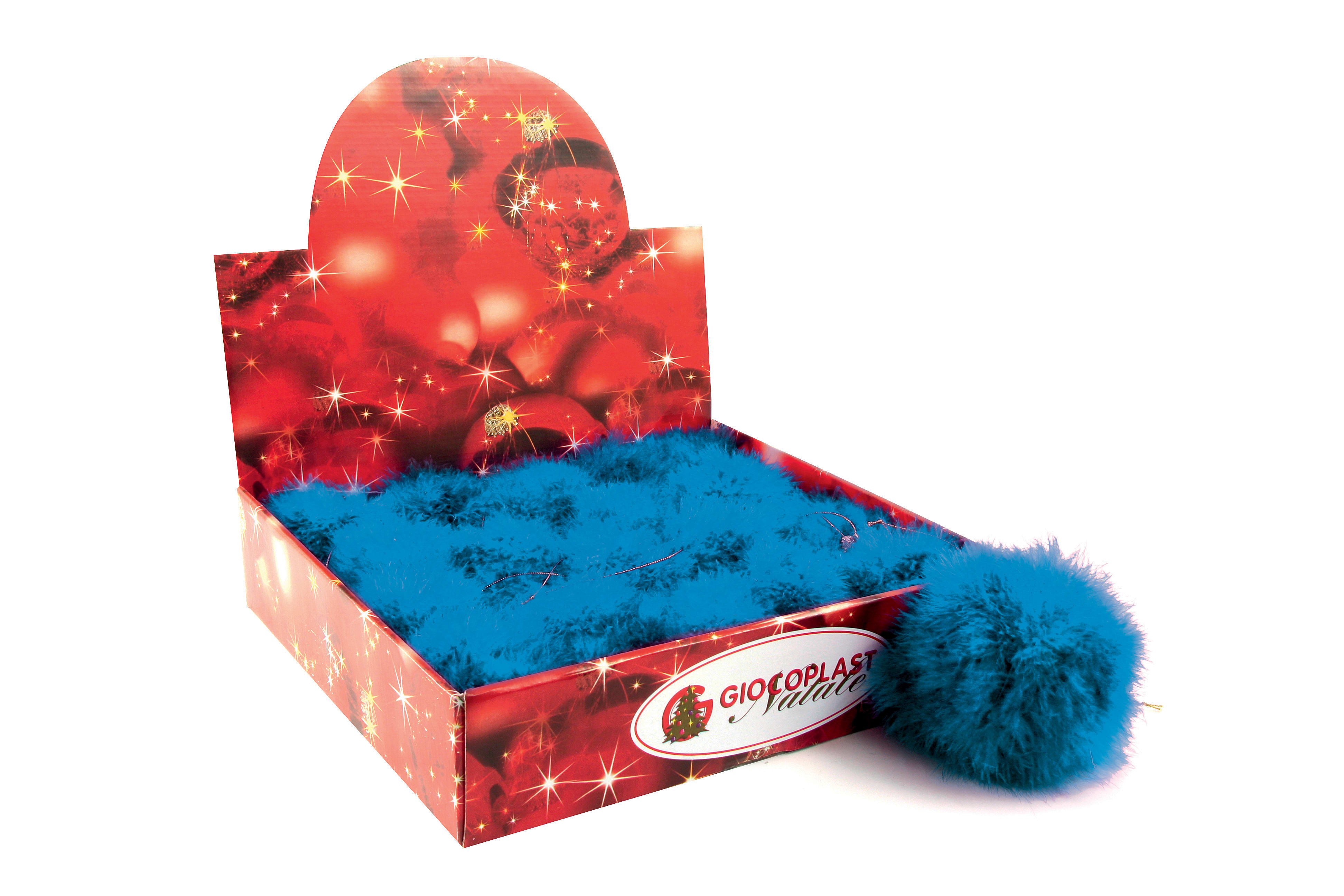 GIOCOPLAST NATALE - SFERA BOA ACQUAMARINA D.14, IN EXPO DA 12PZ.