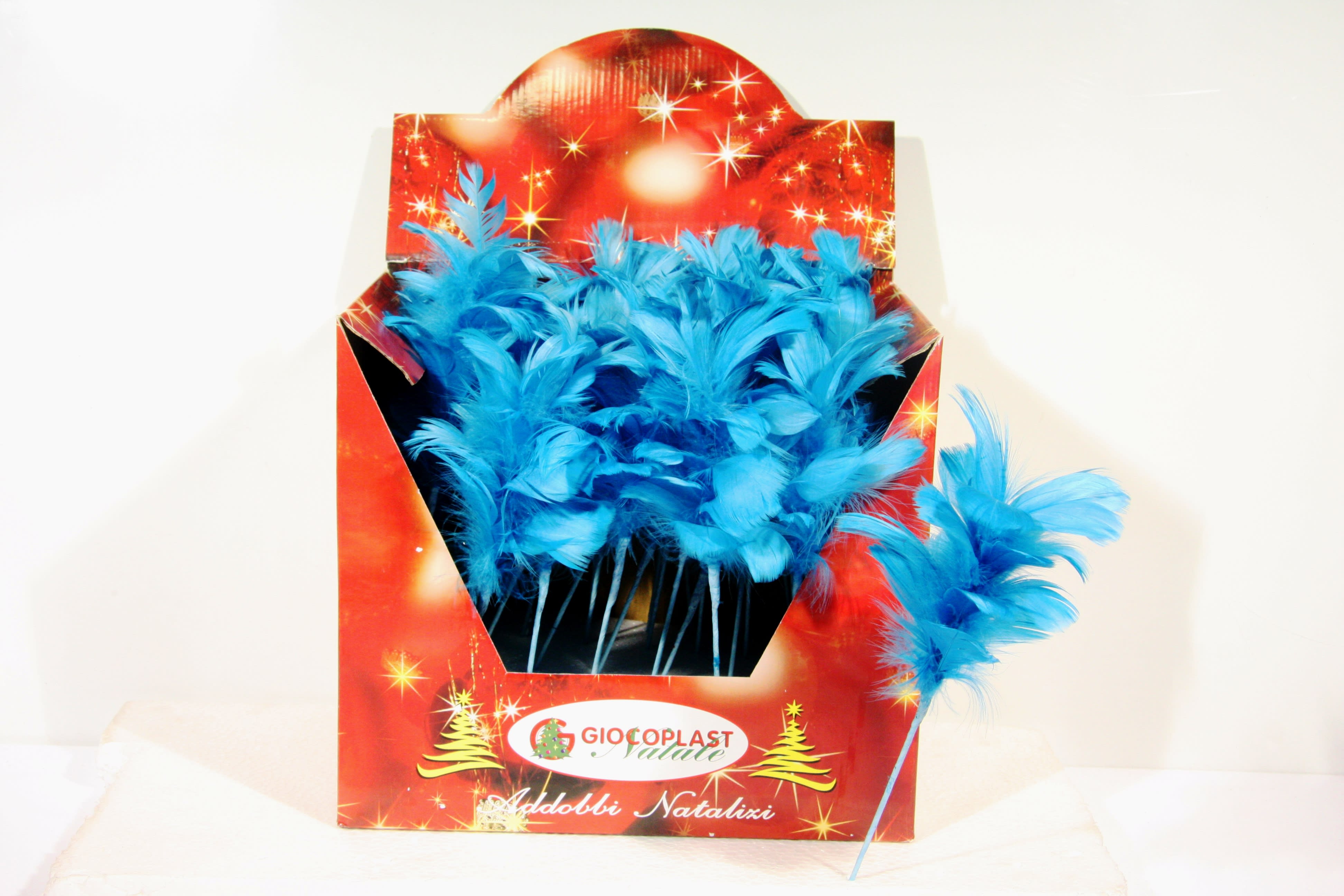 GIOCOPLAST NATALE - PICK BOA FIORE ACQUAMARINA CM.25, IN EXPO DA 36PZ.