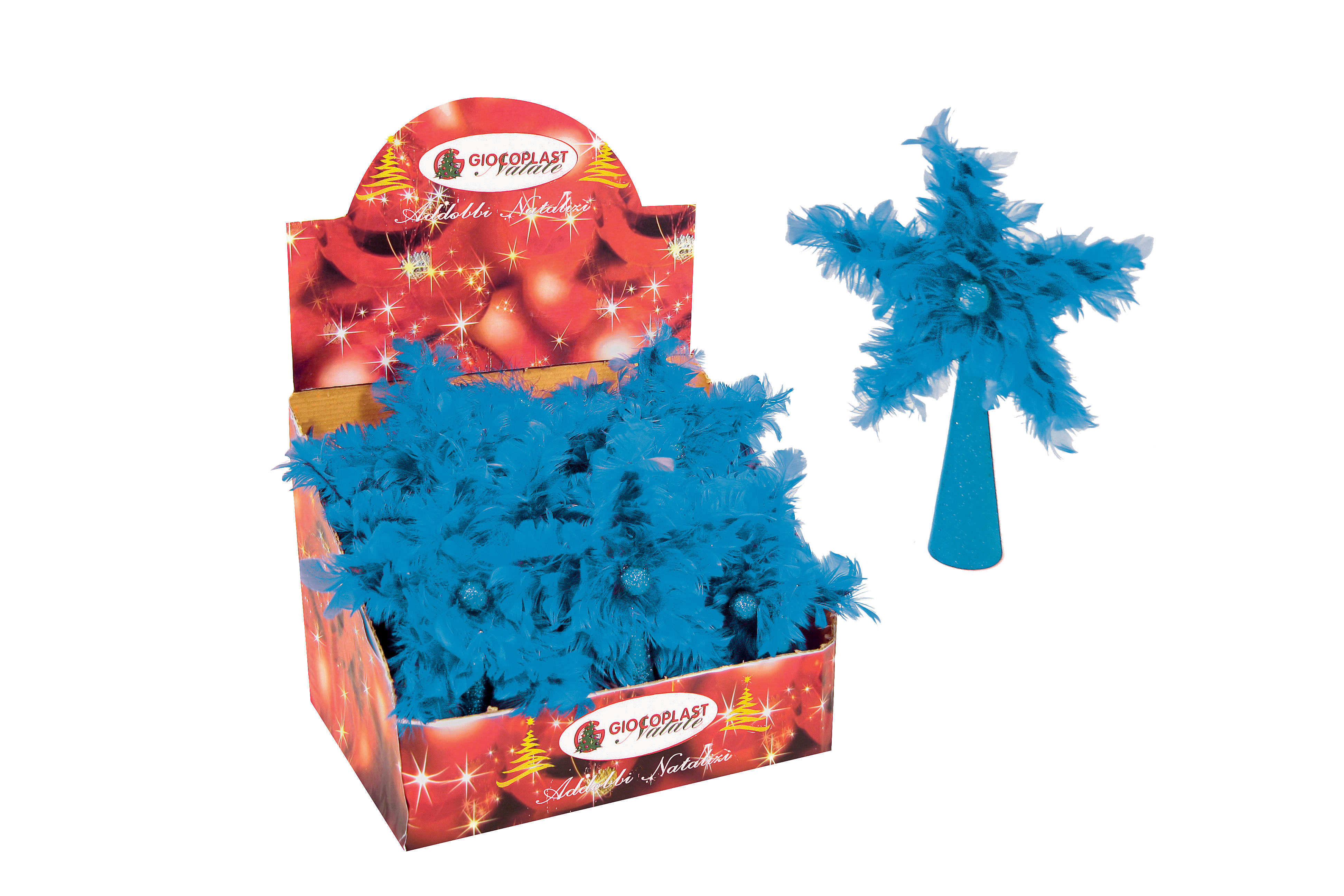 GIOCOPLAST NATALE - PUNTALE STELLA BOA ACQUAMARINA CM.24, IN EXPO DA 18PZ.