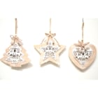GIOCOPLAST NATALE - ADDOBBI LEGNO ASS. CM 27