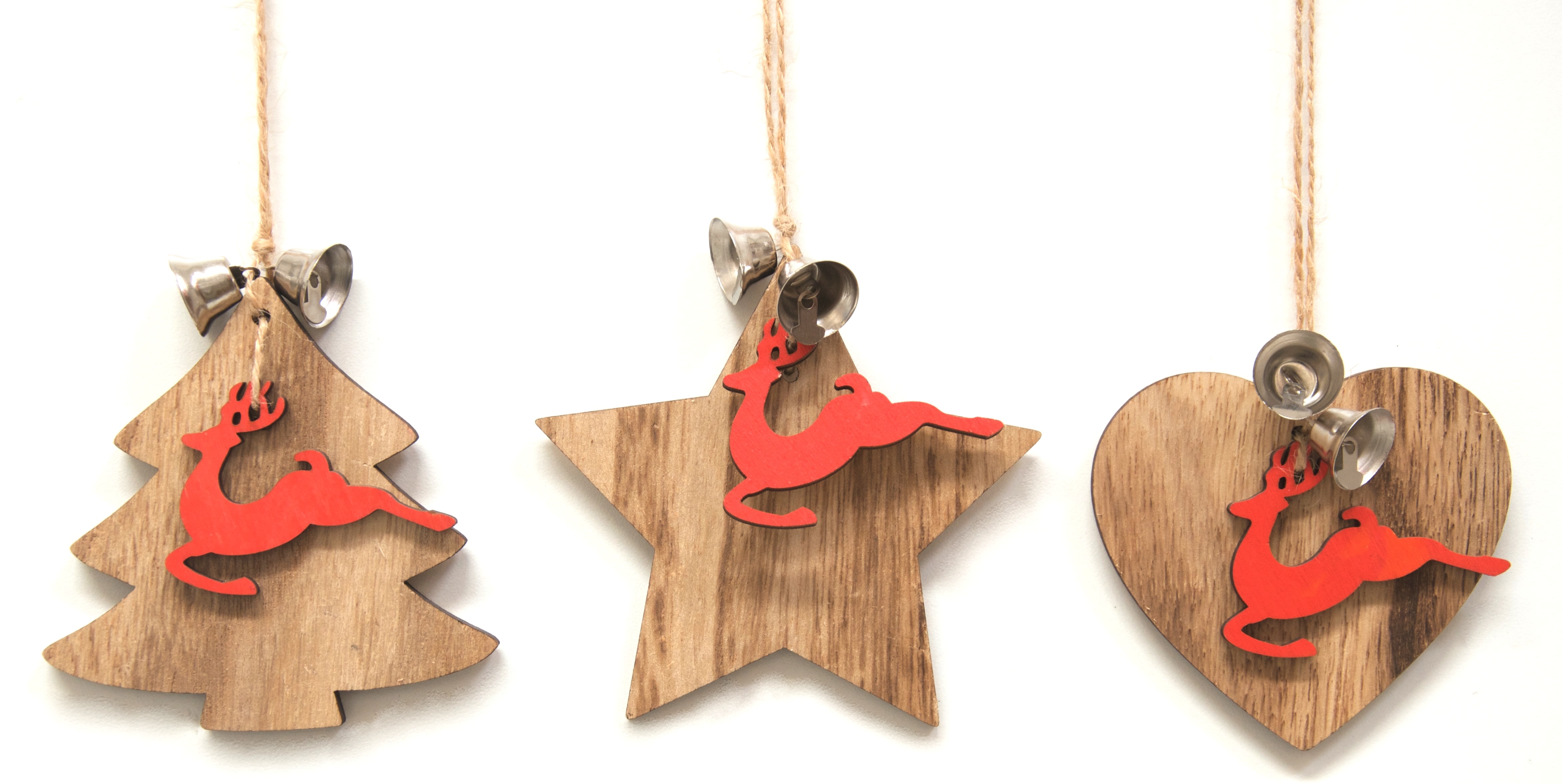 GIOCOPLAST NATALE - ADDOBBO LEGNO, 3 ASS 10 CM 34011733